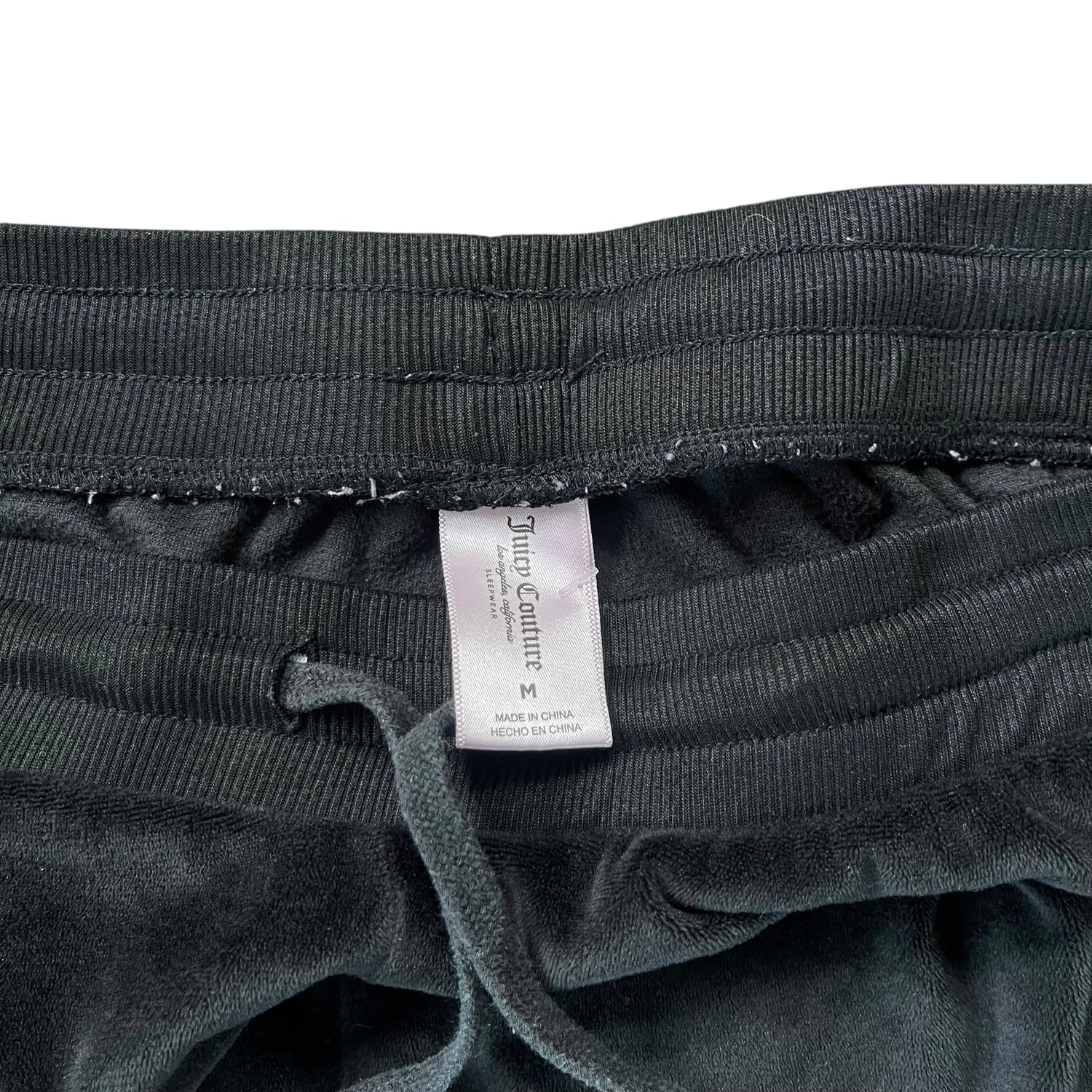 Y2K Juicy Couture Black Velour Sweatpants
