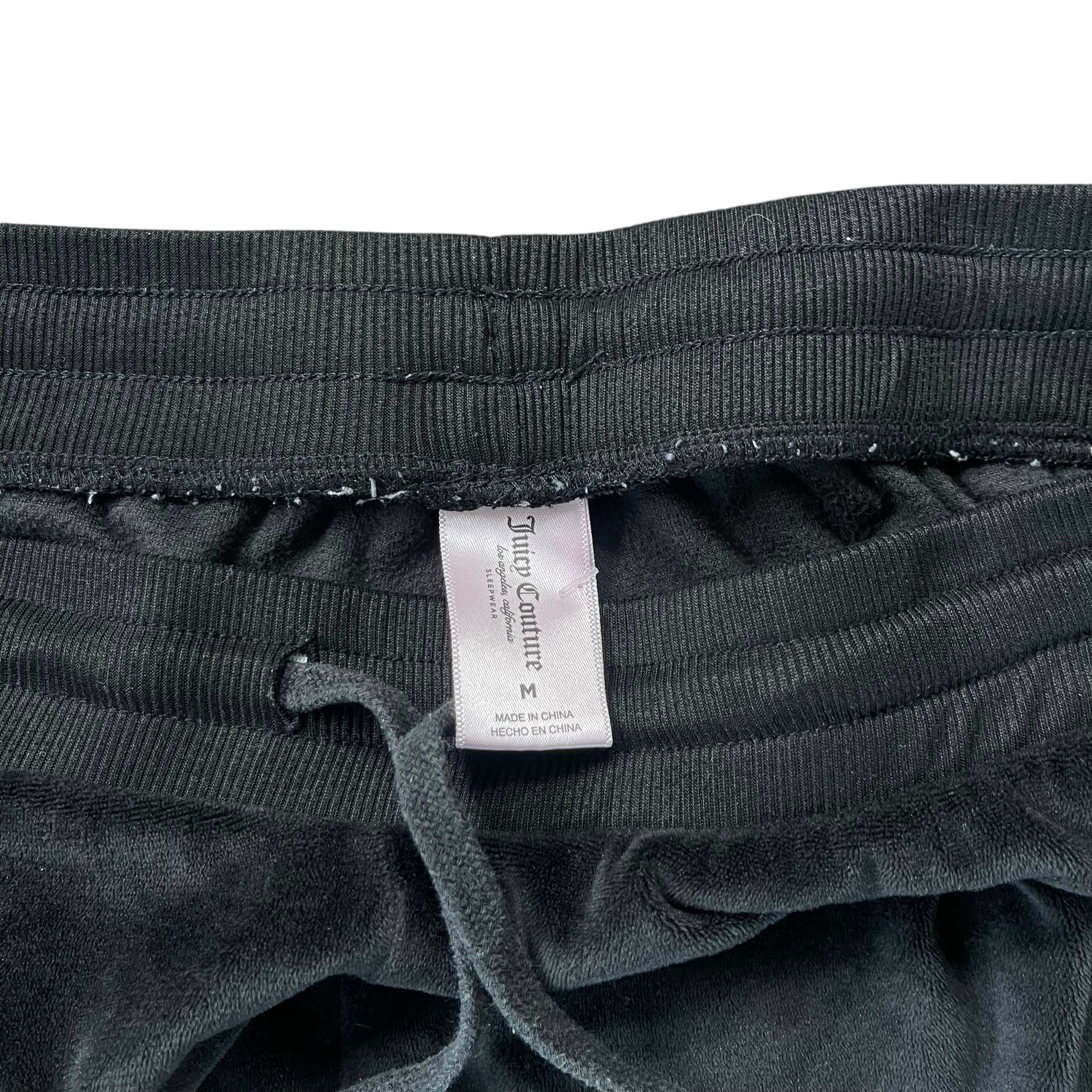 Y2K Juicy Couture Black Velour Sweatpants