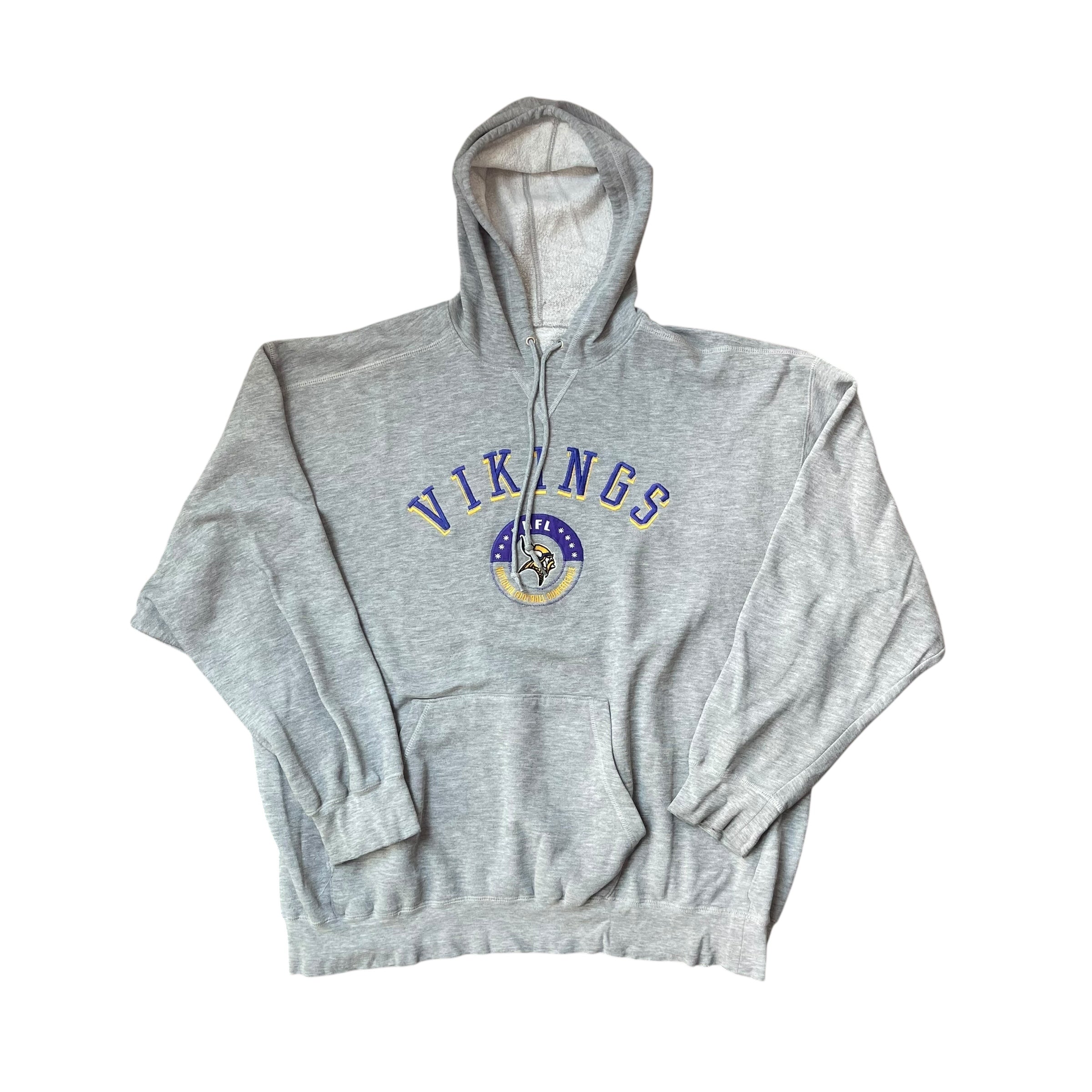 Vintage Minnesota Vikings Gray Logo Hoodie