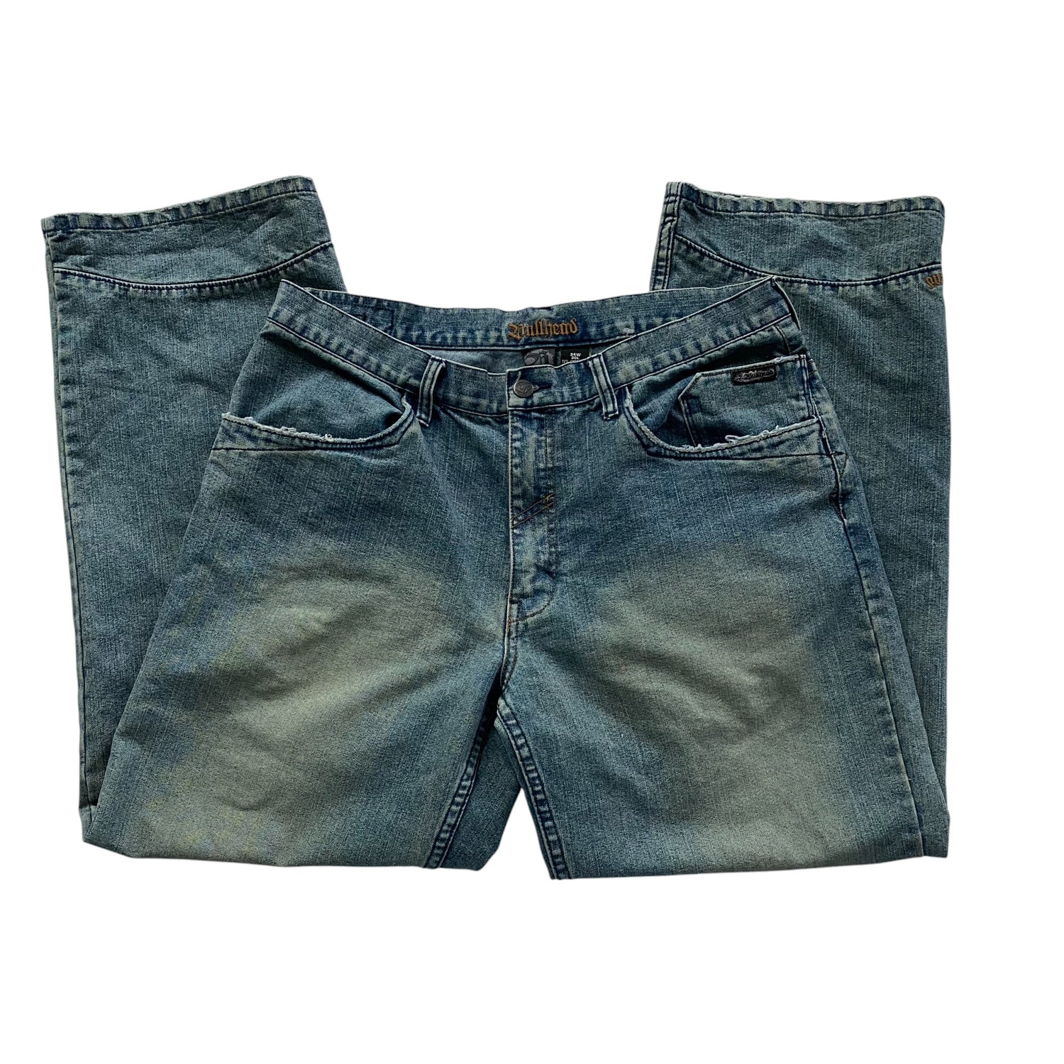 Y2k Faded Wash Baggy Jeans