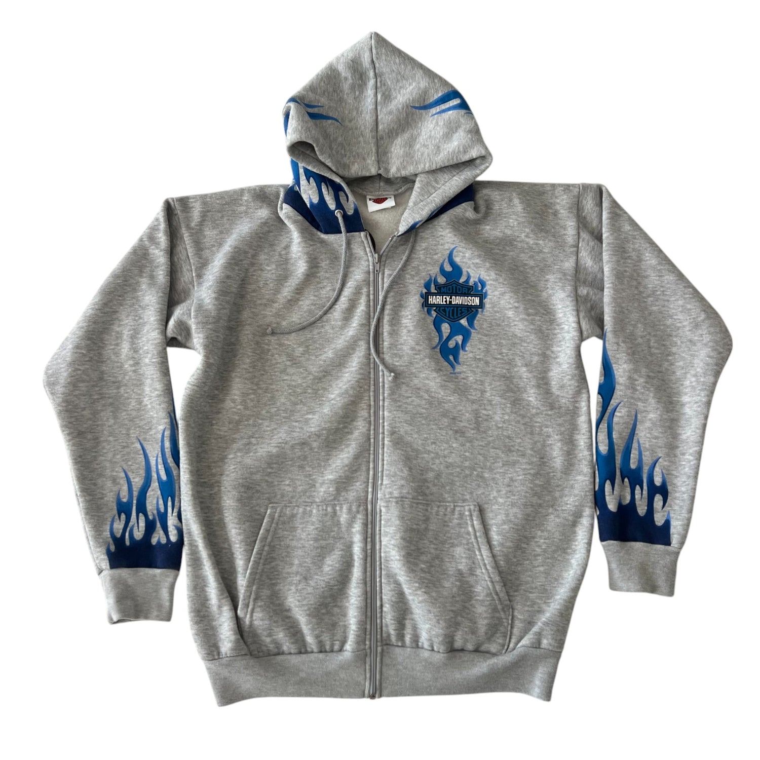 2006 Harley Davidson Blue Flame Zip Up