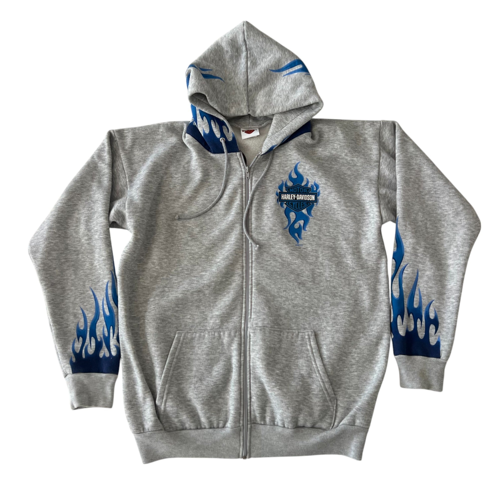 2006 Harley Davidson Blue Flame Zip Up