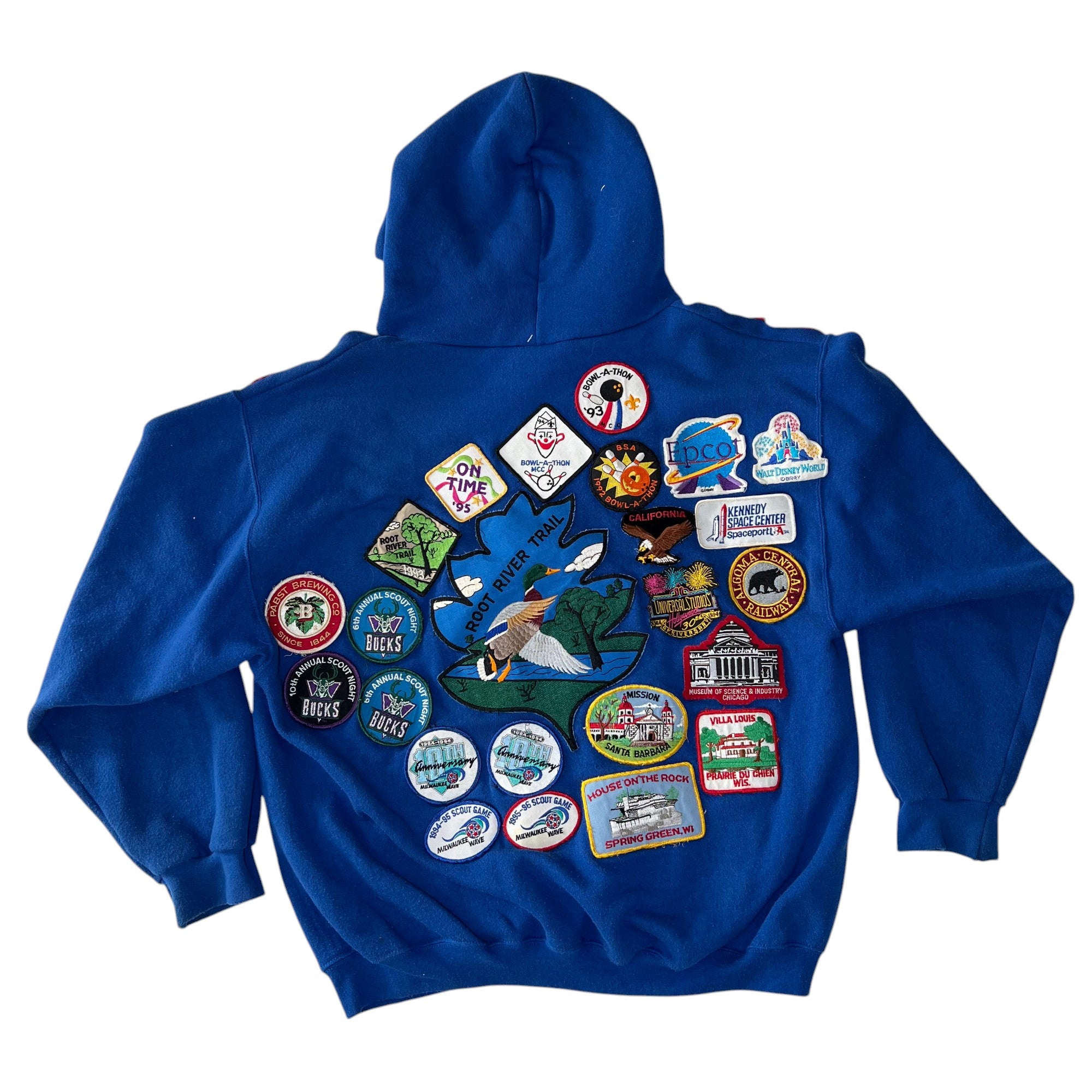 Vintage Patch Blue Hoodie