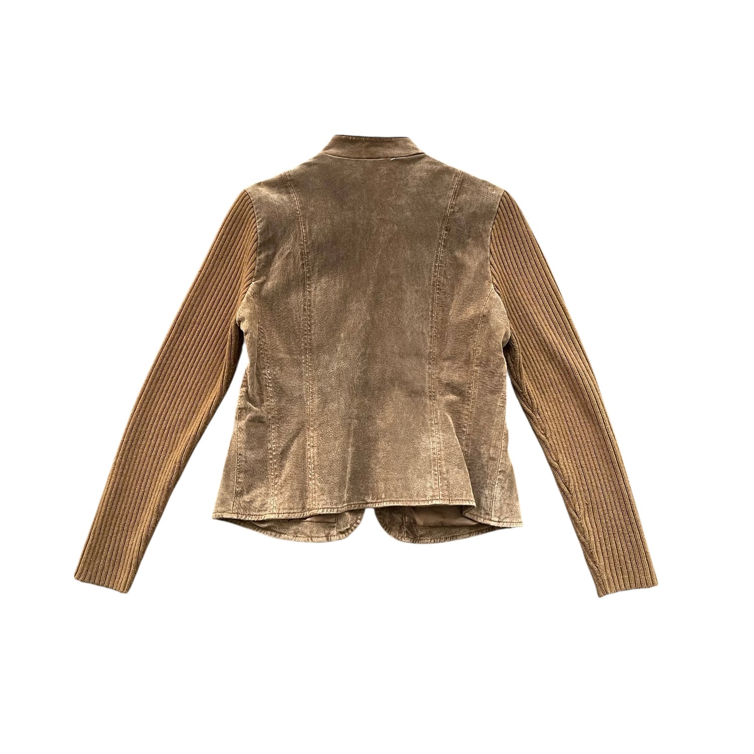 Vintage Y2K Live a Little Leather & Knit Jacket