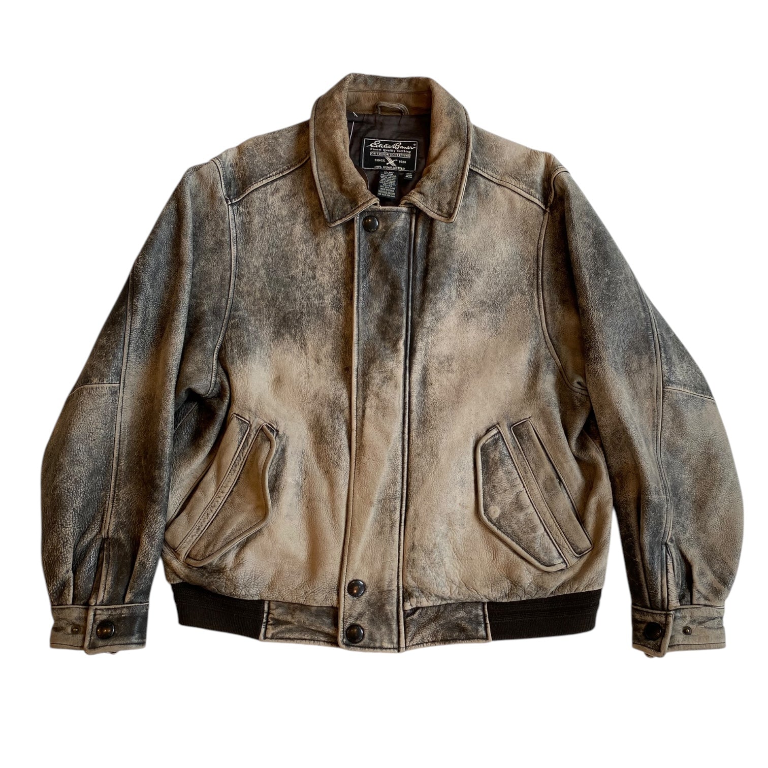Vintage Eddie Bauer Worn Leather Jacket