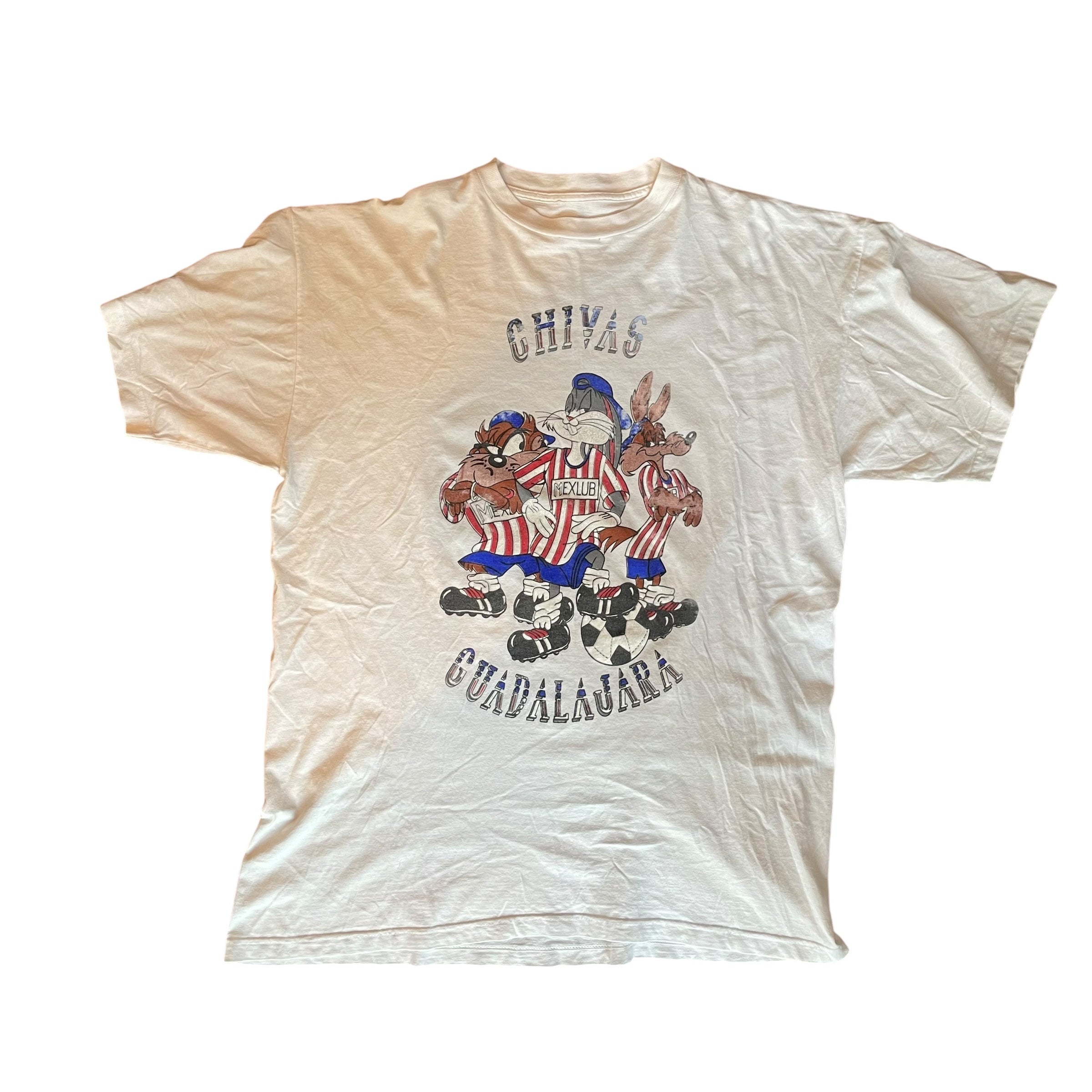 Vintage Chivas de Guadalajara Looney Tunes Caricature T-Shirt