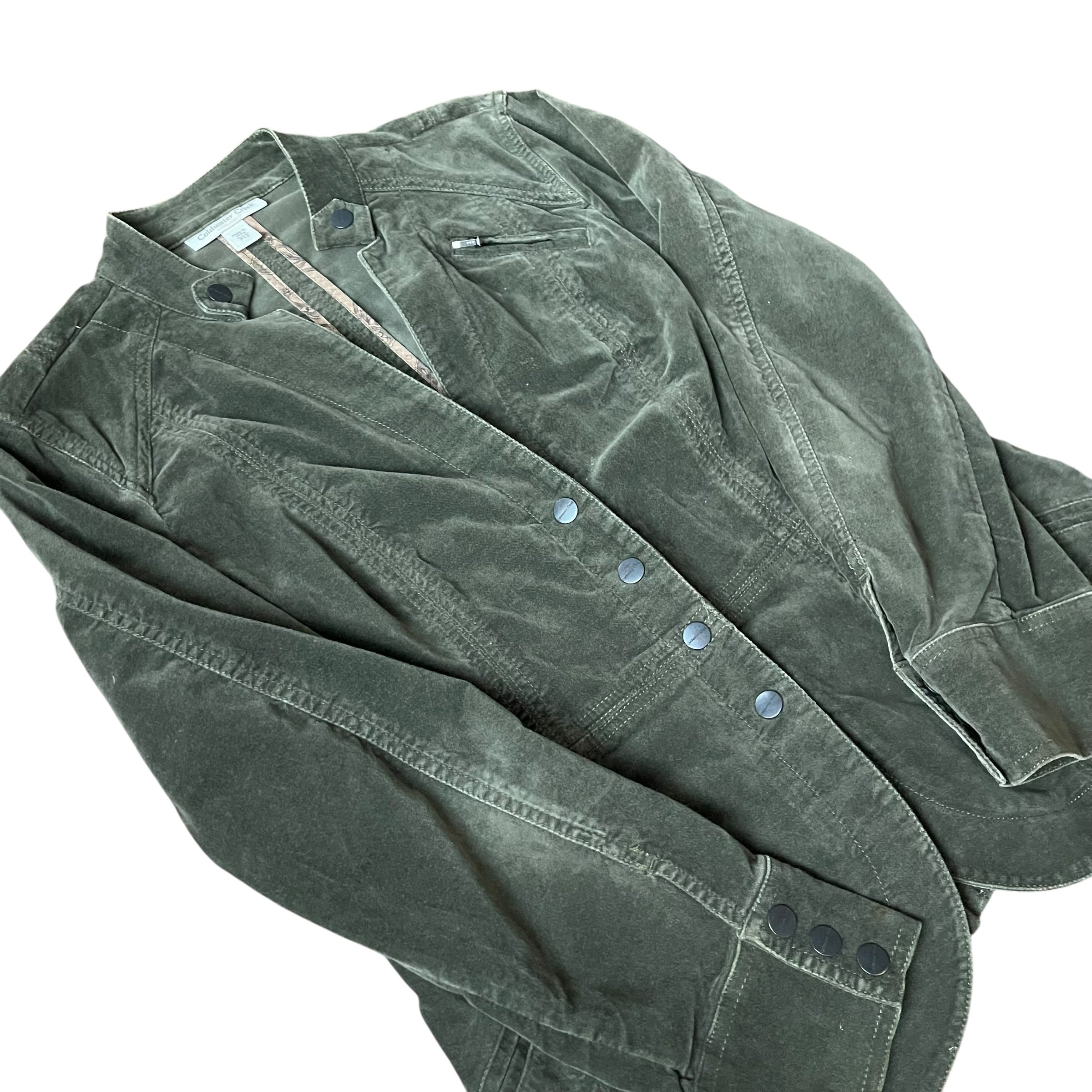 Vintage Y2K Silver Jeans Green Corduroy Suit Jacket