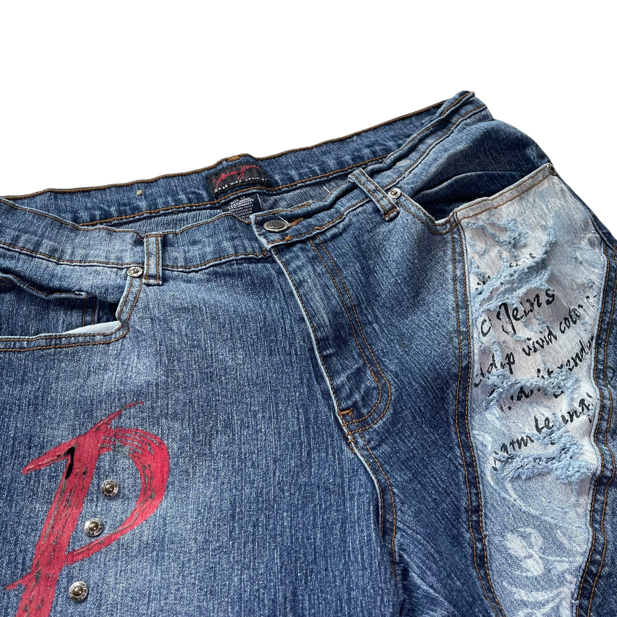 Vintage Y2K Paco Jeans Patchwork Flare Jeans