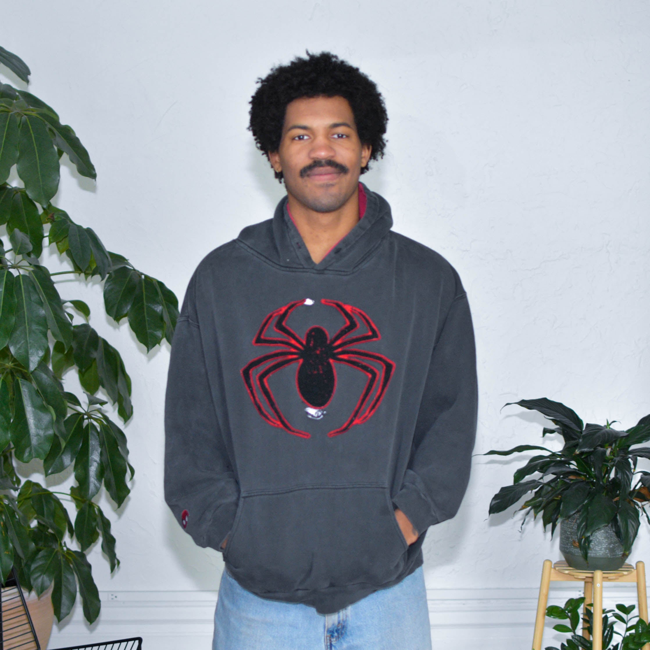 Y2k Spider Man Embroidered Hoodie