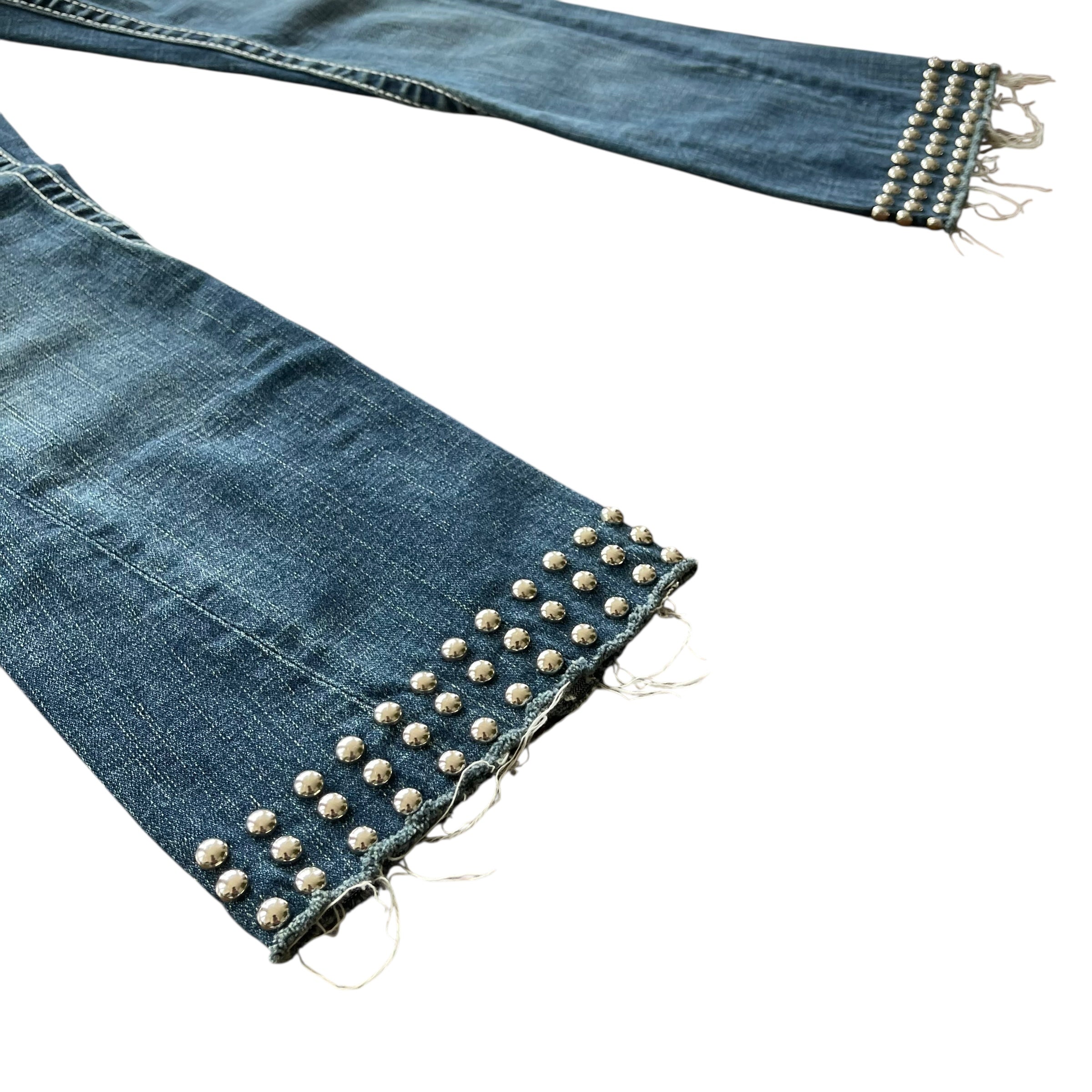 Y2K True Religion Studded Flare Jeans