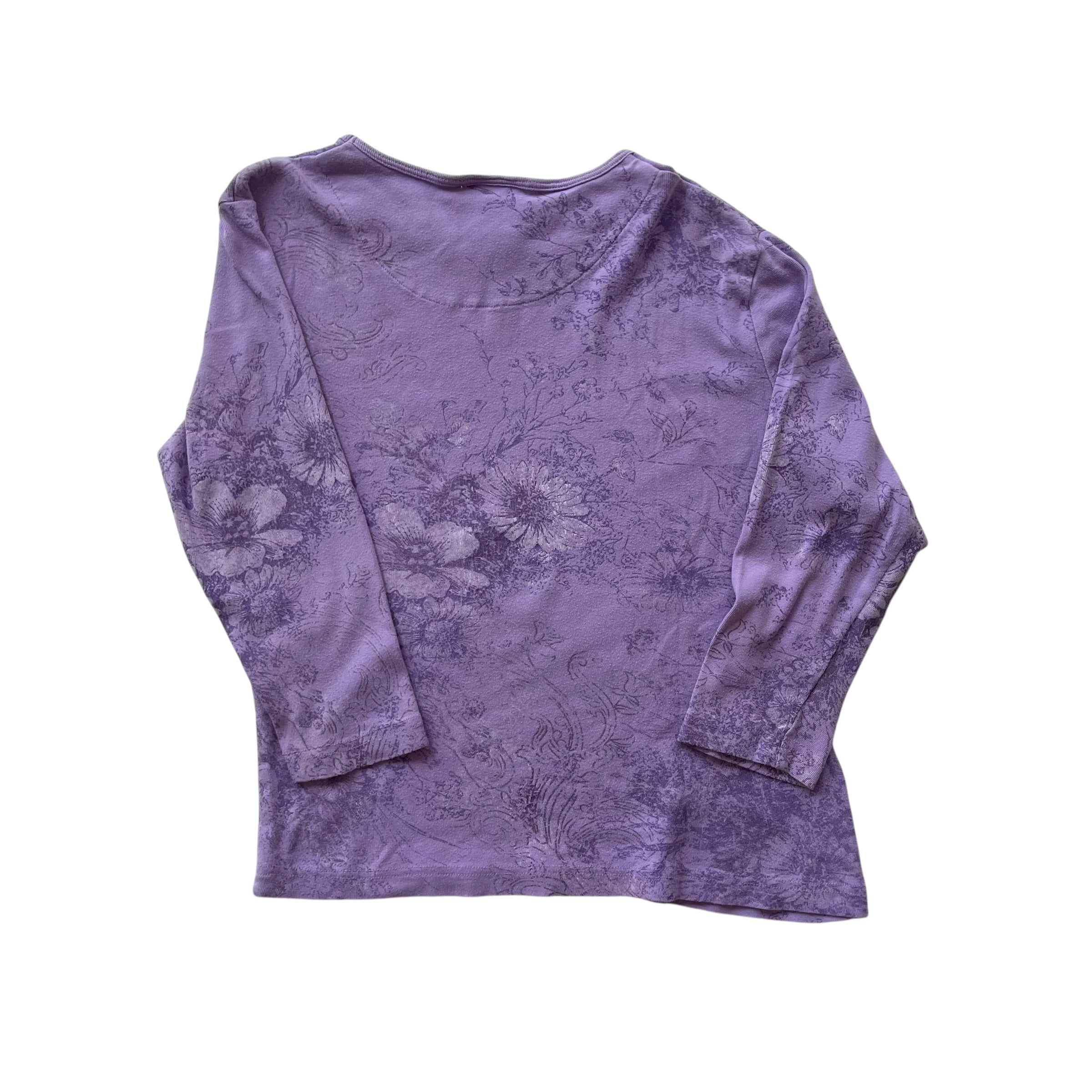 Y2K Pleasant Shade Floral Long Sleeve Femme Top