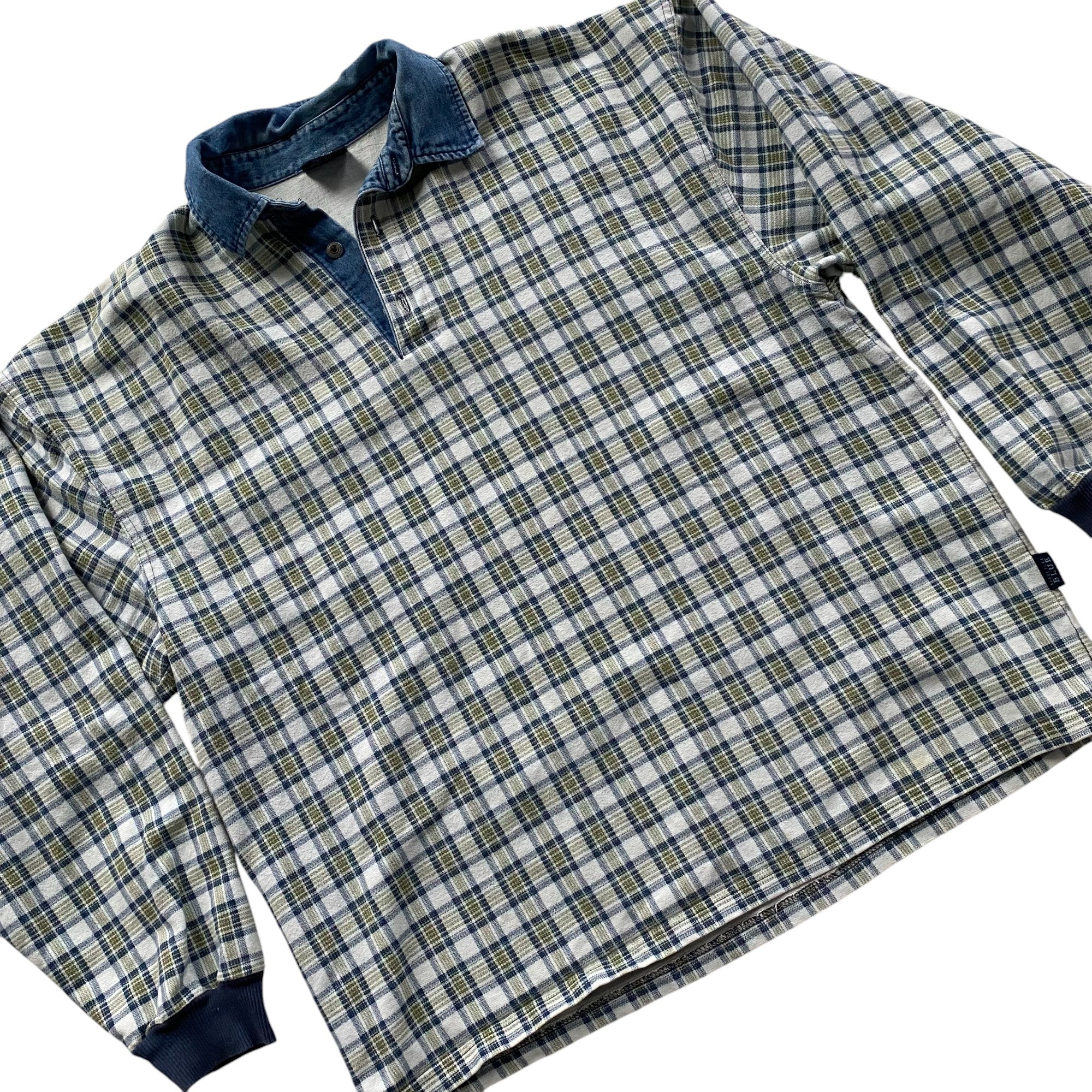 Vintage Plaid Rugby Polo Long Sleeve