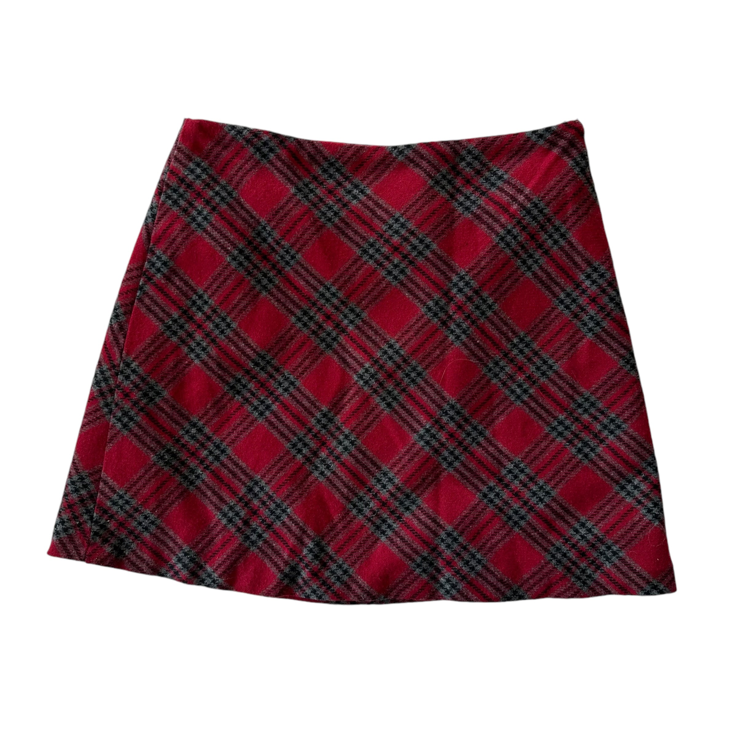 Vintage Red Plaid Mini Skirt