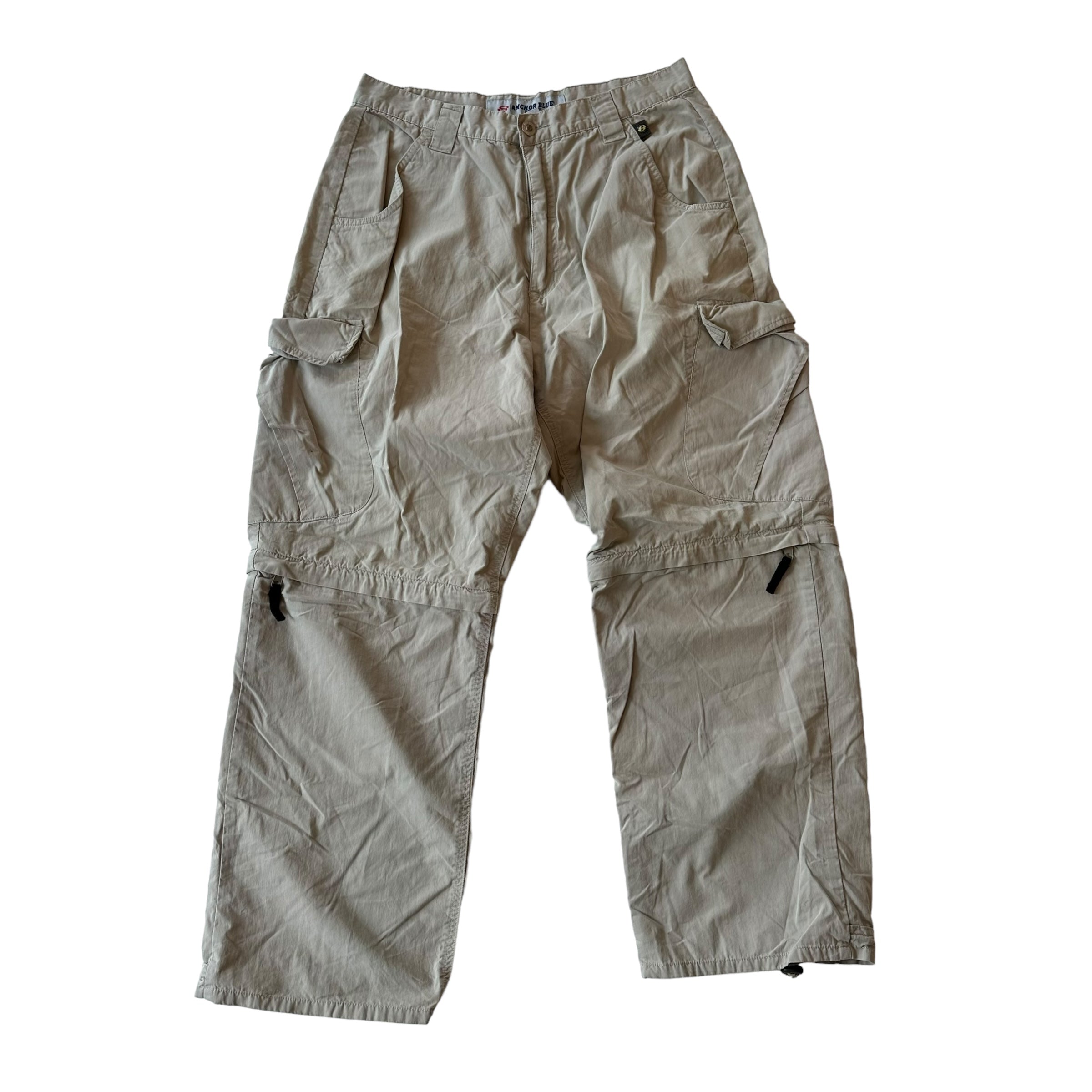 Vintage Anchor Blue Tan Convertible Cargo Pants