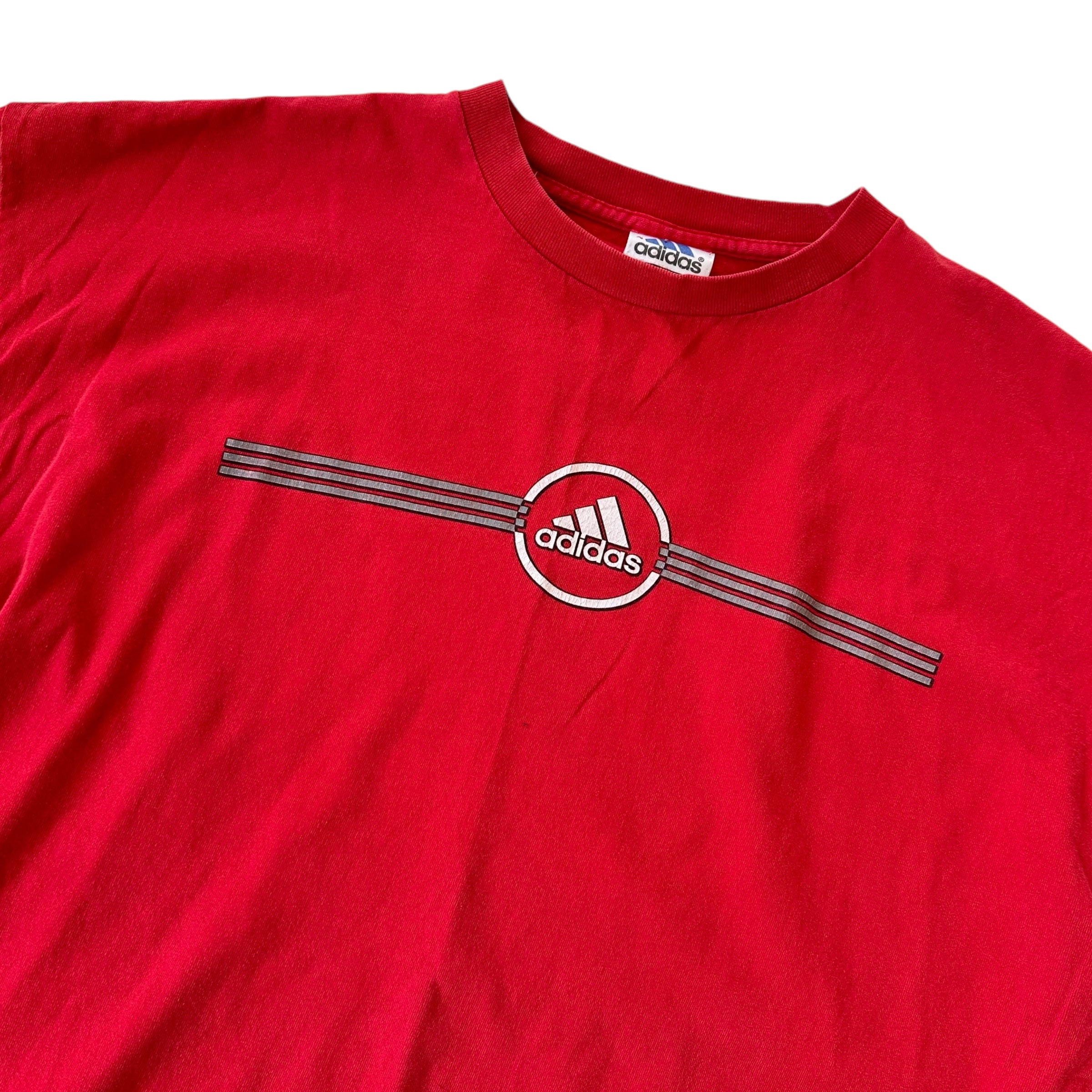 Vintage Adidas Logo Red T-Shirt
