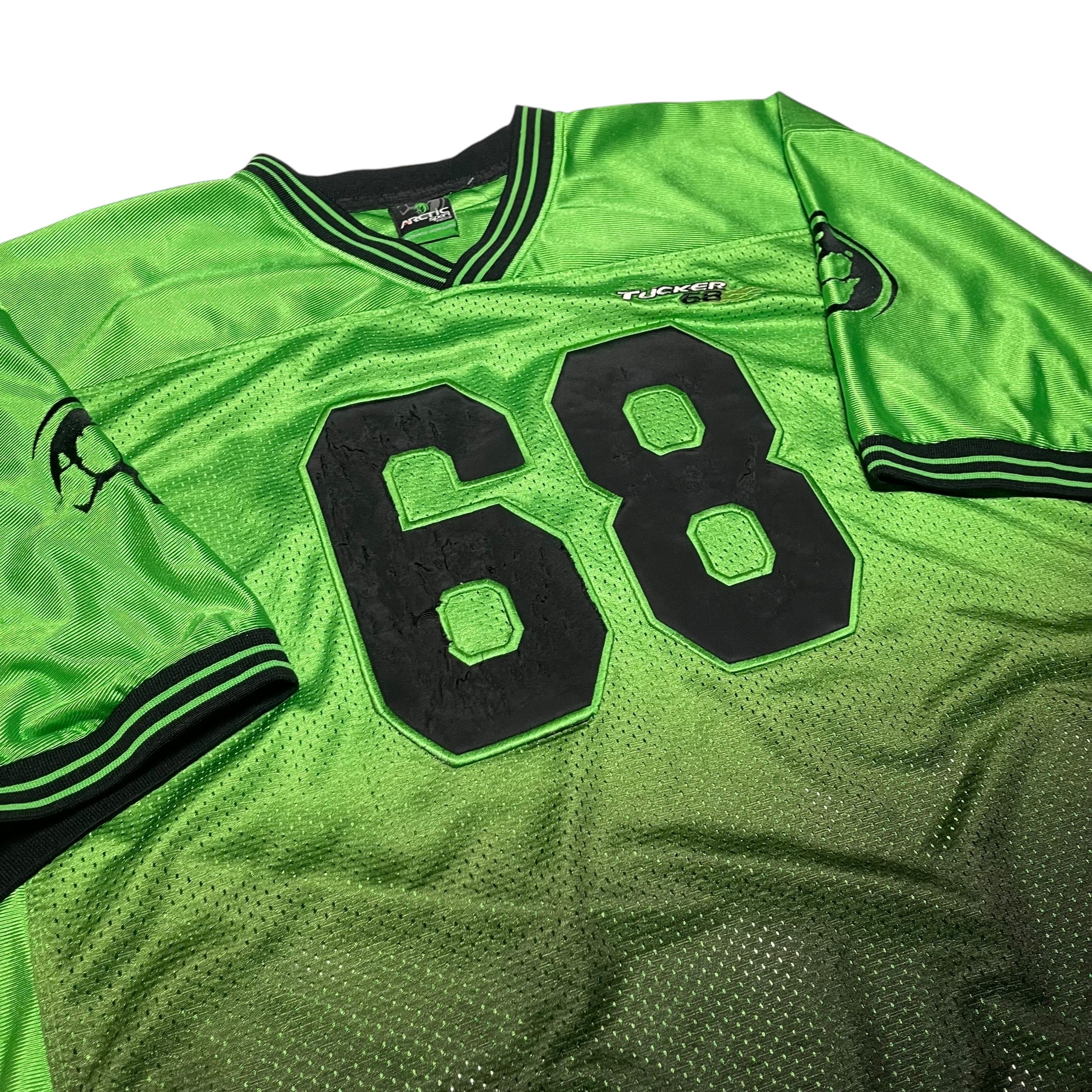Y2K Arctic Cat Green Football Jersey