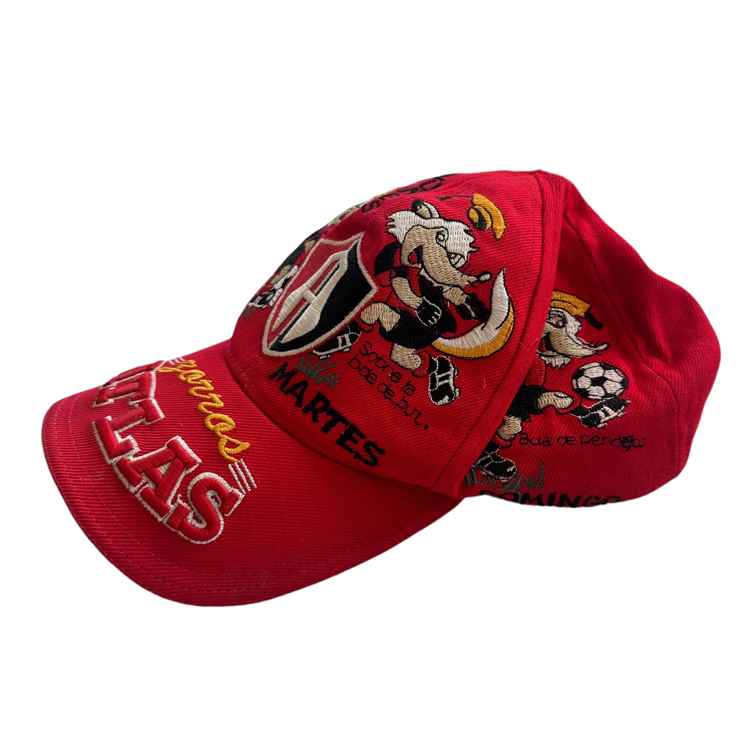 Vintage Y2k Zorros de Atlas All Over Embroidered Soccer Hat