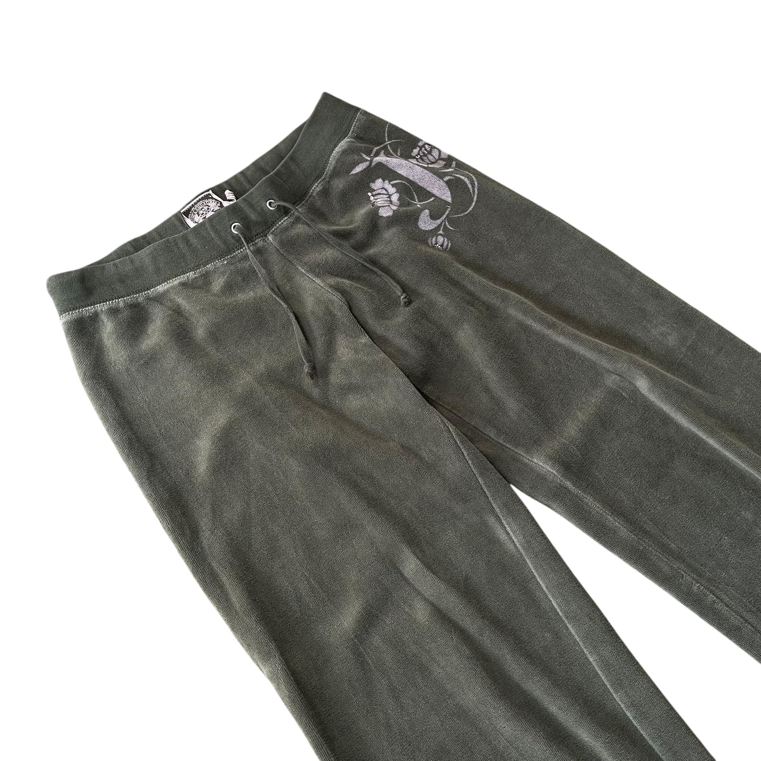 Y2K Juicy Couture Velour Bedazzled Olive Sweatpants