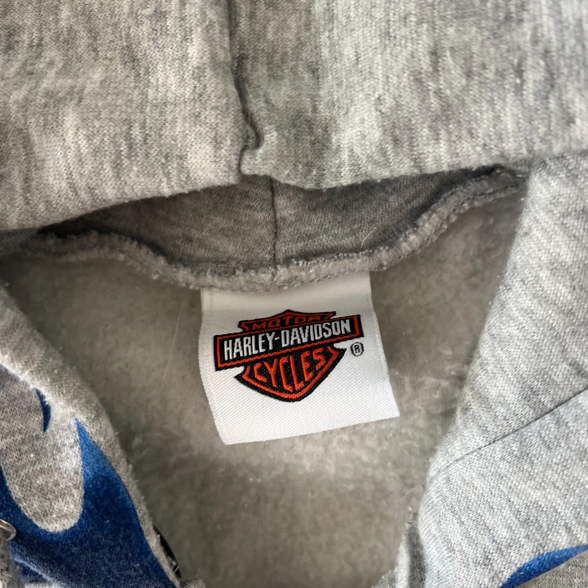 2006 Harley Davidson Blue Flame Zip Up