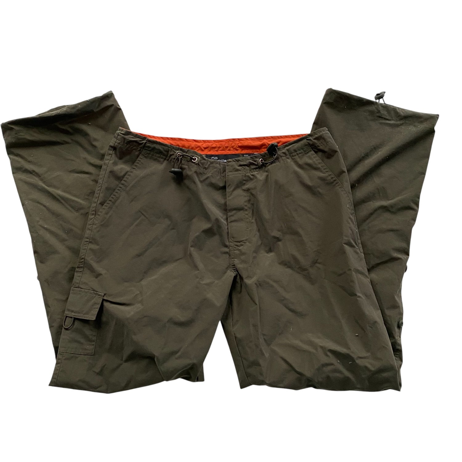 Y2k No Boundaries Olive Nylon Pants
