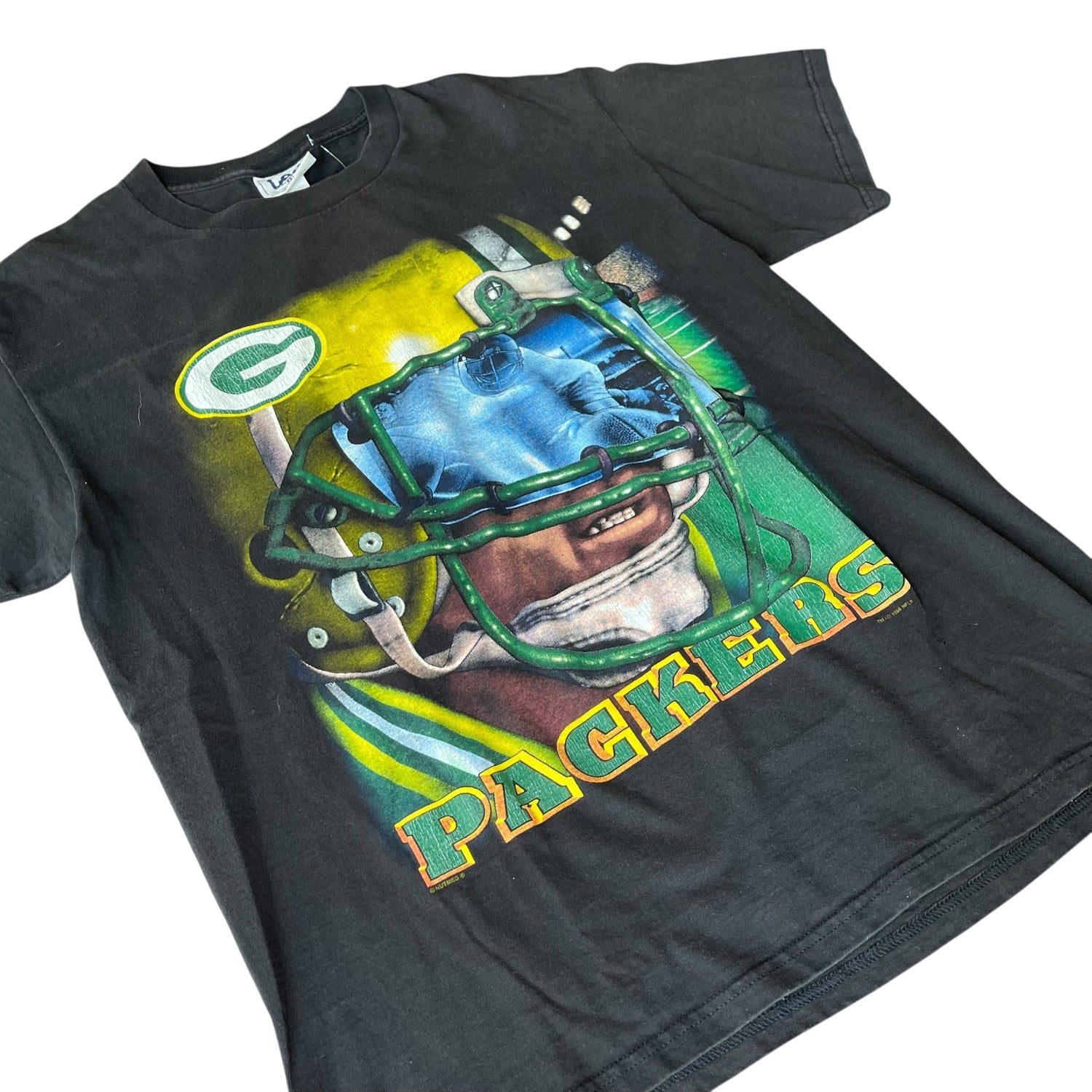 Vintage Lee Sport Green Bay Packers Black Graphic T-Shirt