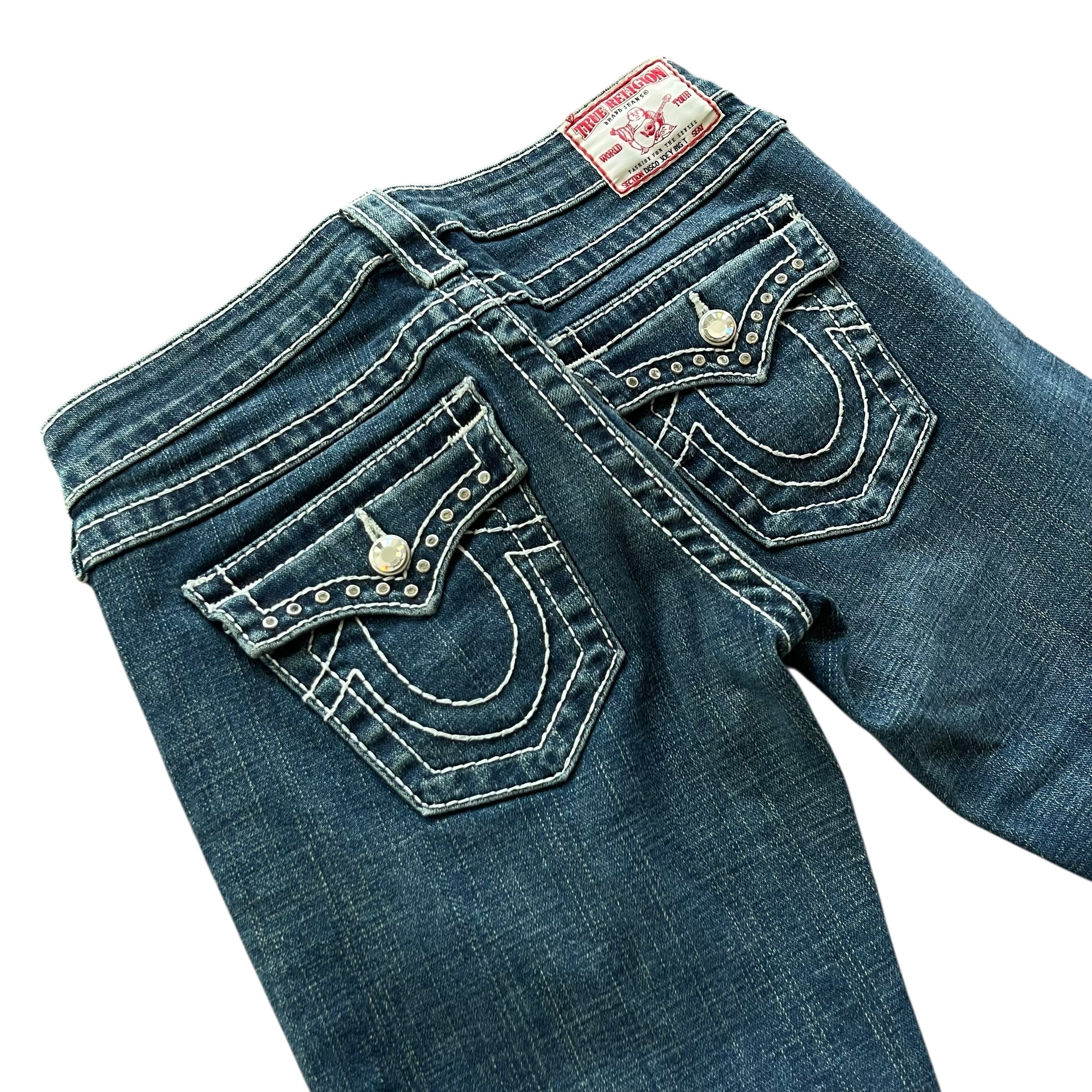 Y2K True Religion Studded Flare Jeans