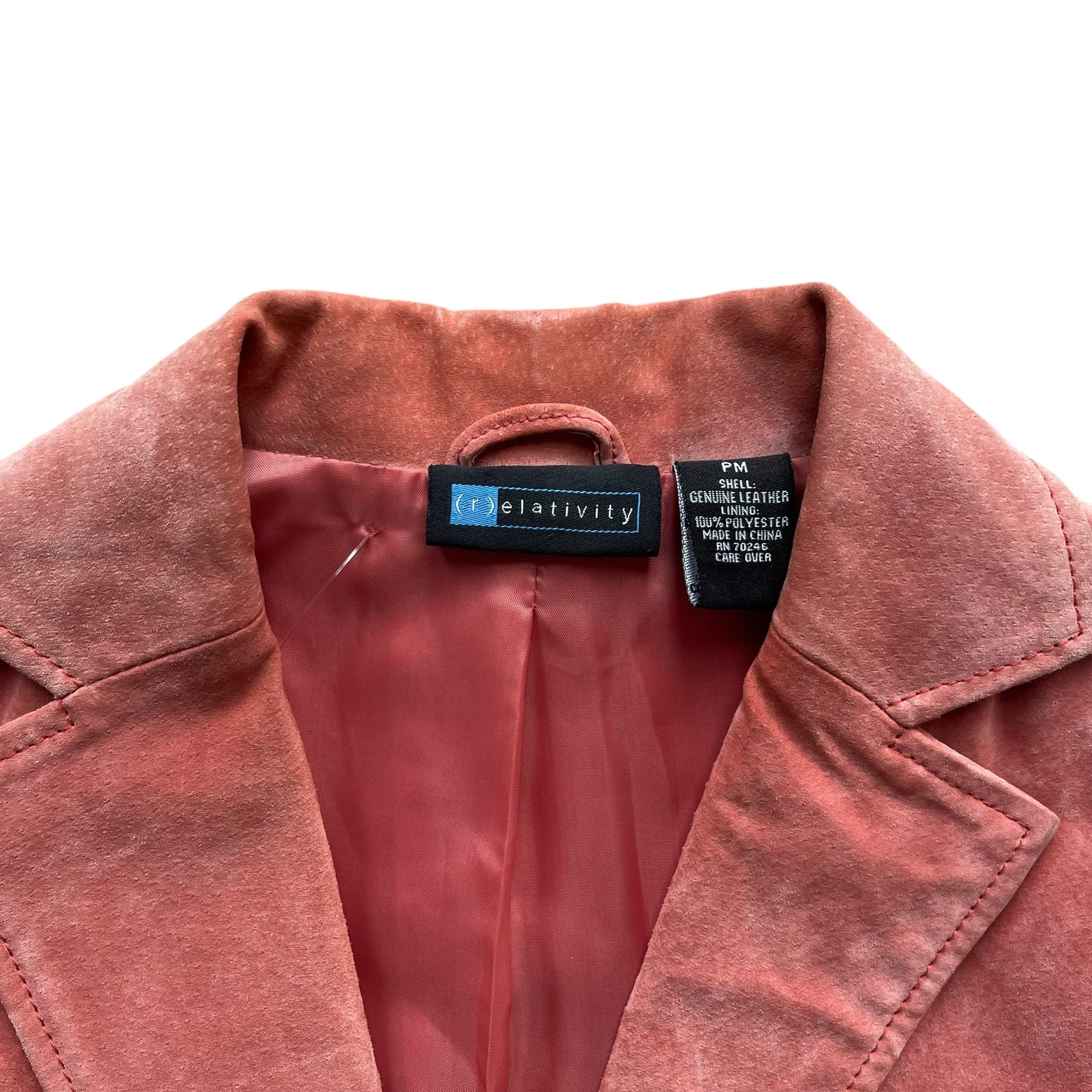 Y2K Relativity Pink Suede Blazer