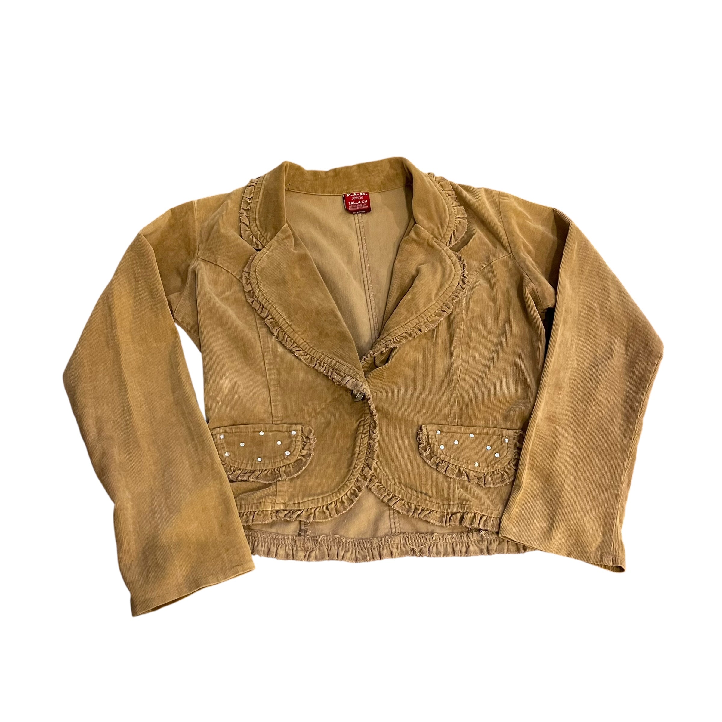 Y2K Long Sleeve FIL Jeans Corduroy Suit Jacket