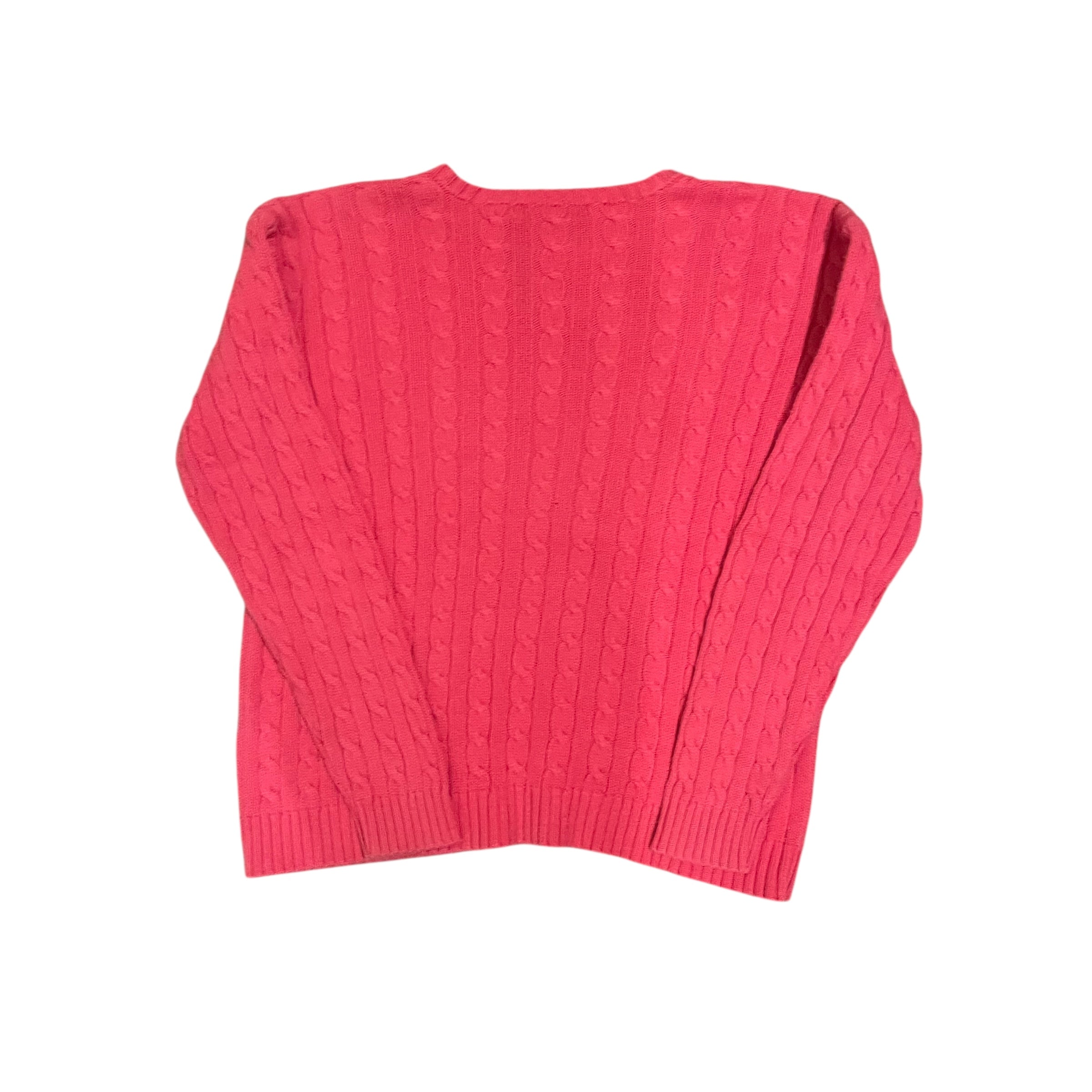 Y2K Ralph Lauren Hot Pink Cable Knit Sweater