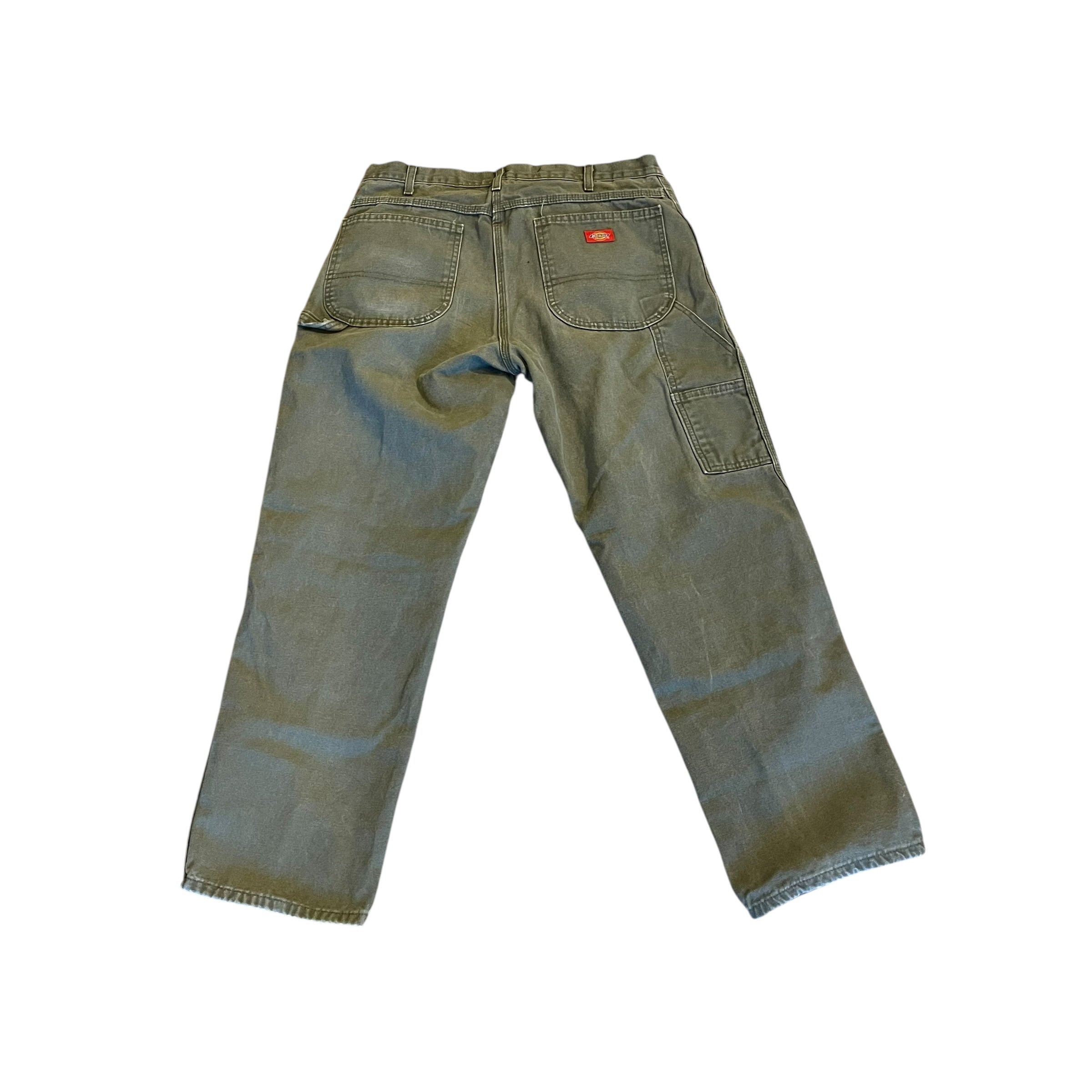 Vintage Distressed Dickies Dark Olive Carpenter Pants
