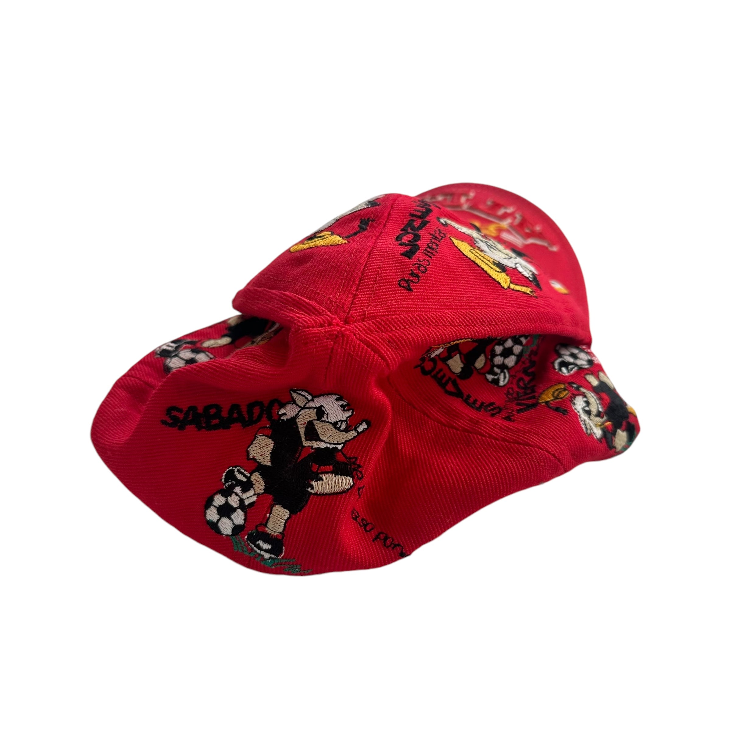 Vintage Y2k Zorros de Atlas All Over Embroidered Soccer Hat