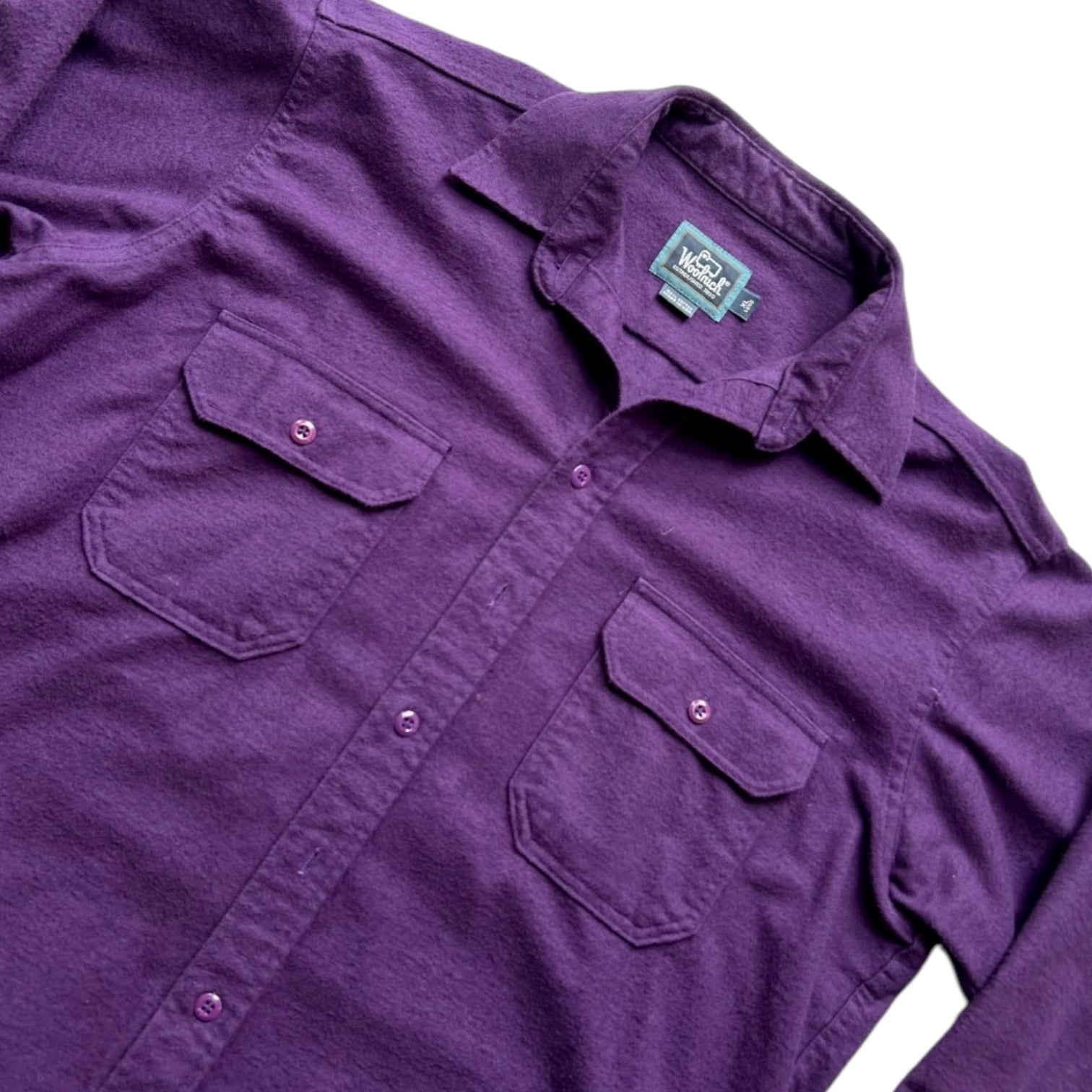 Vintage Woolrich Purple Fleece Long Sleeve Button Up