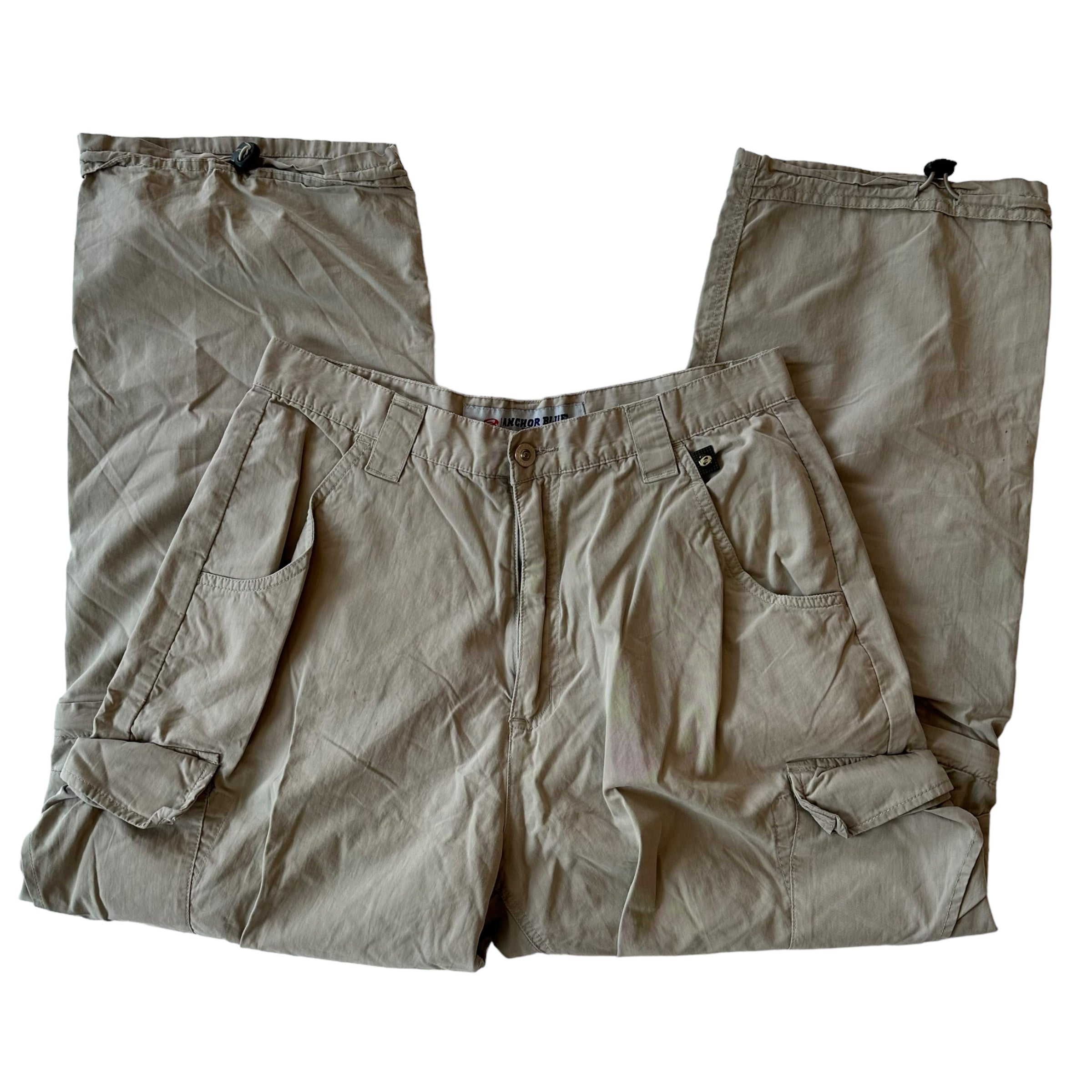 Vintage Anchor Blue Tan Convertible Cargo Pants