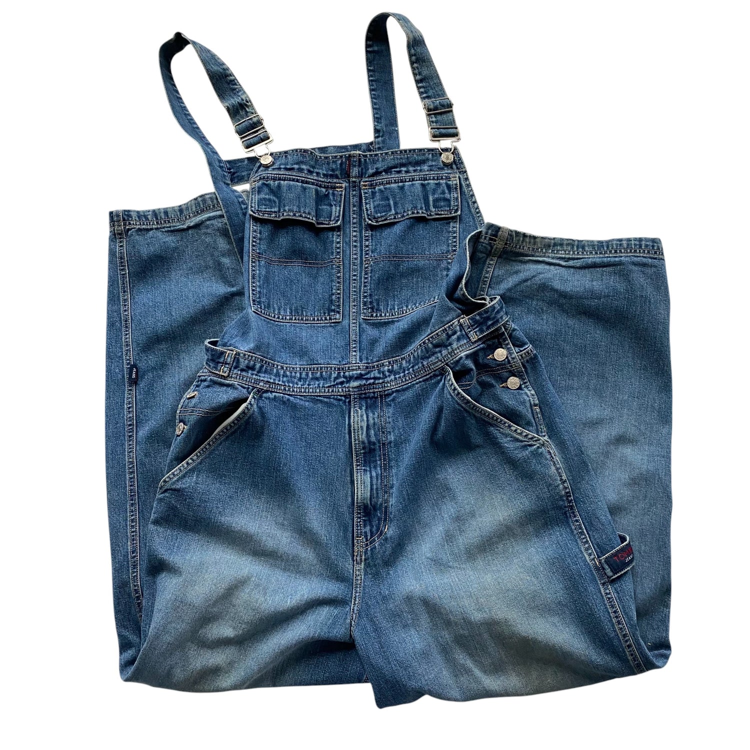 Vintage Tommy Hilfiger Guns & Roses Patch Overalls