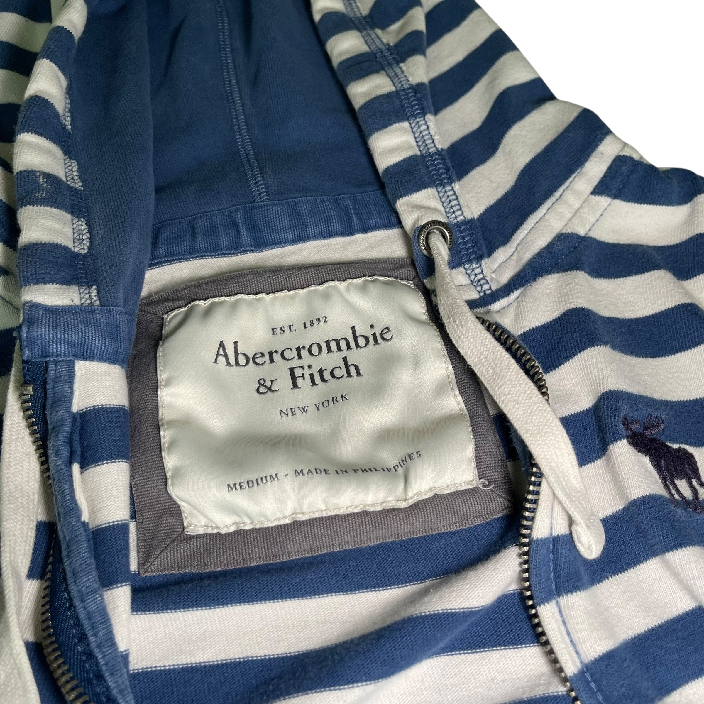 Vintage Abercrombie & Fitch Striped Zip-Up Sweatshirt