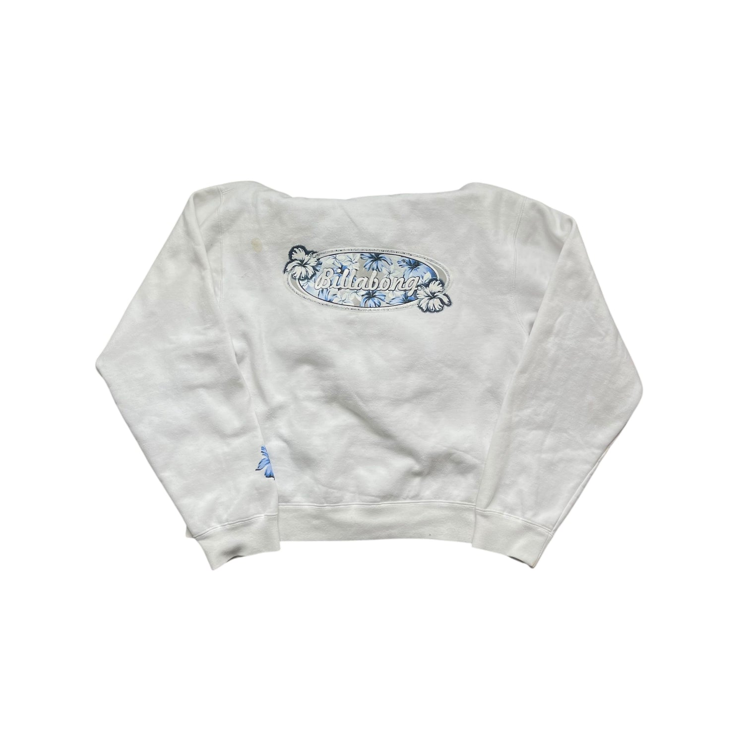 Y2K Billabong Femme Signature White Hoodie