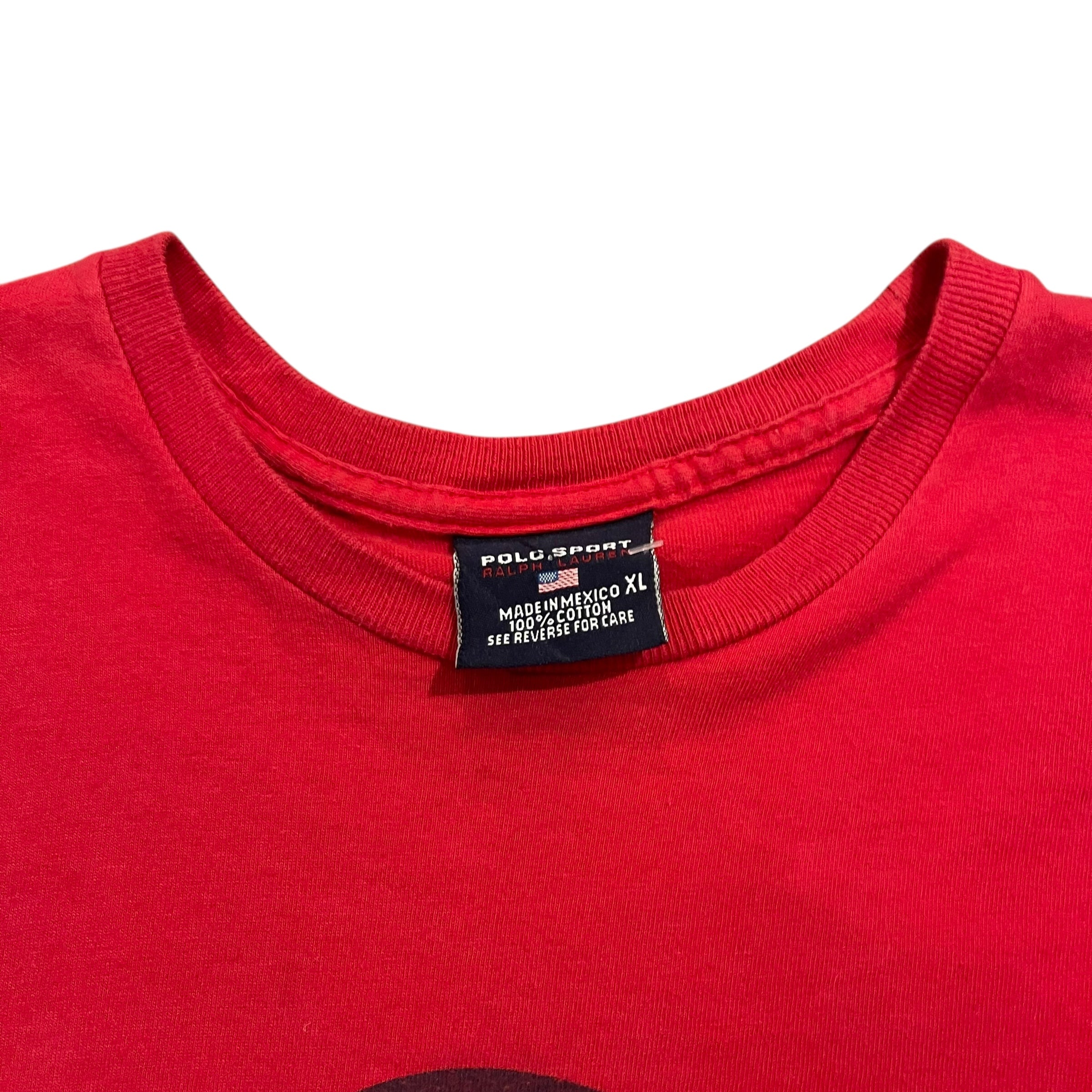 Vintage Polo Sport Red Logo T-Shirt