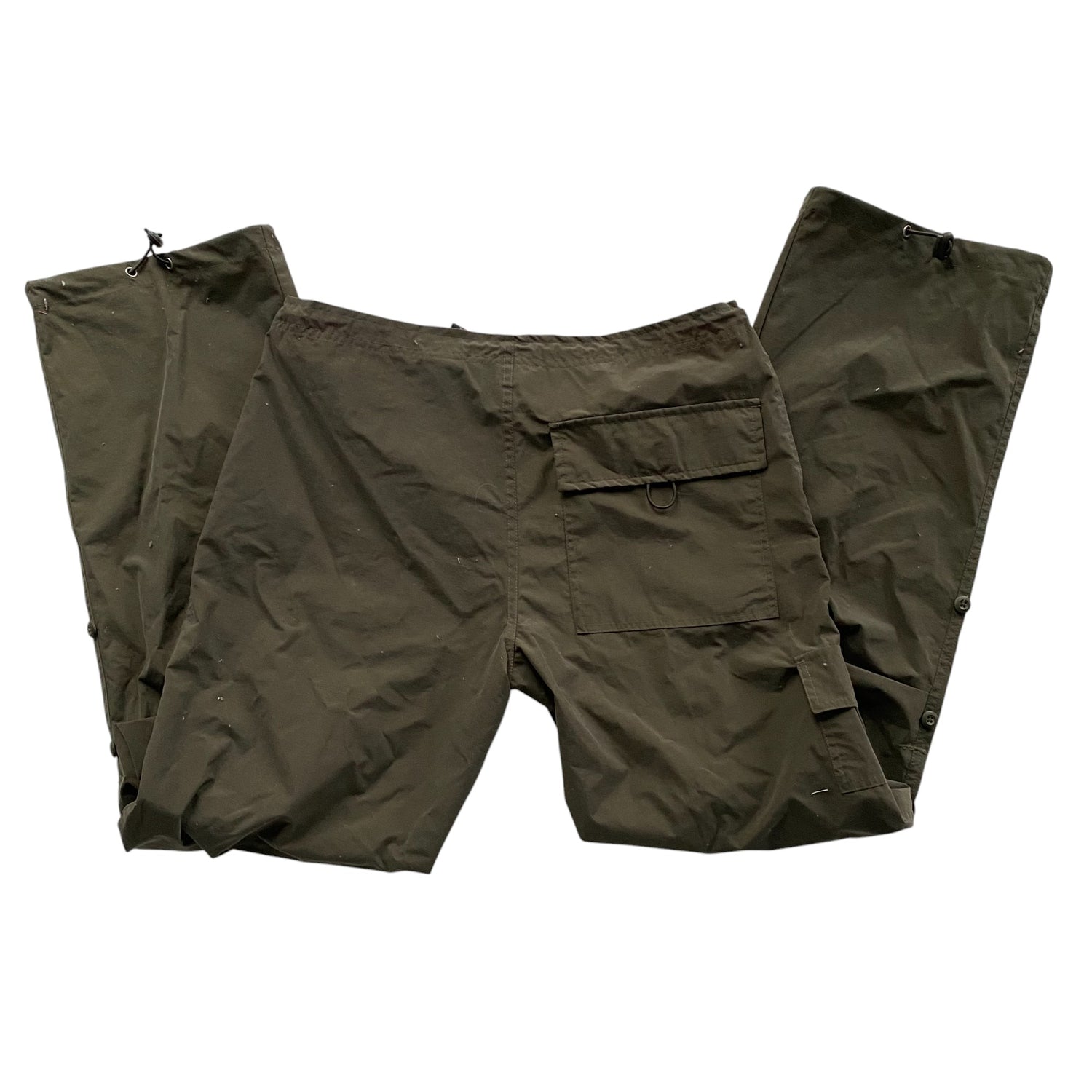 Y2k No Boundaries Olive Nylon Pants