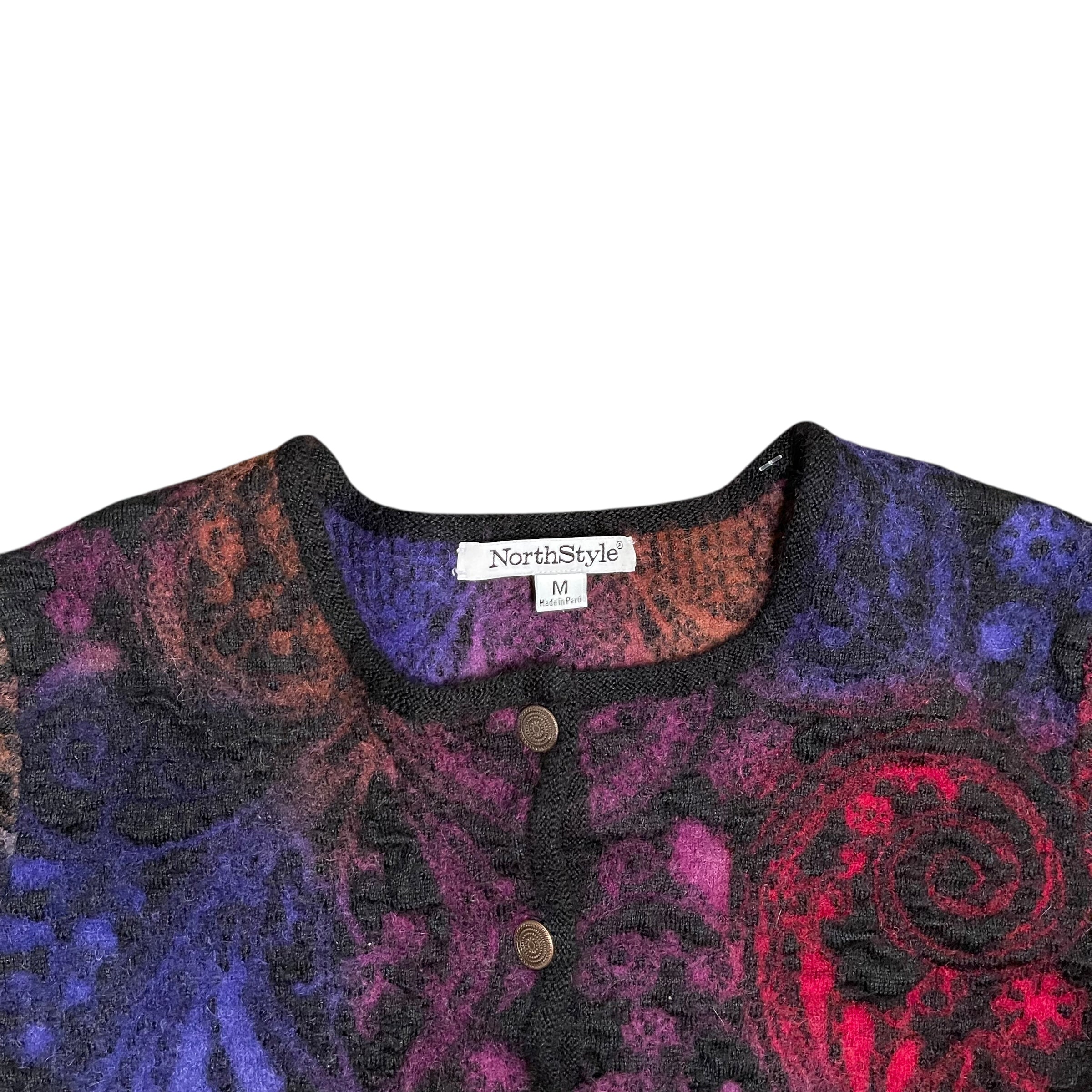 Vintage Femme Alpaca Wool Button-up Cardigan
