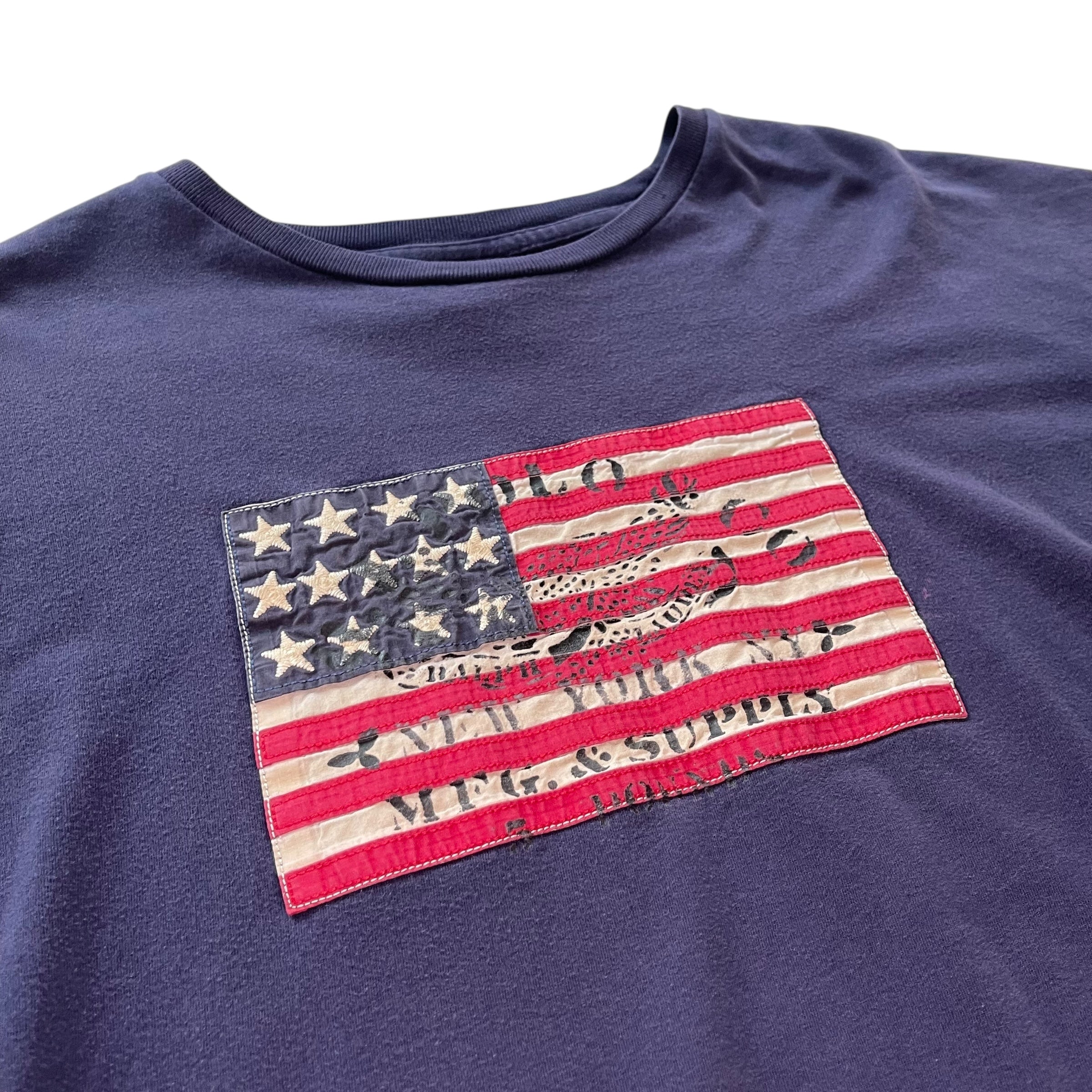 Vintage Polo Ralph Lauren Navy American Flag T-Shirt