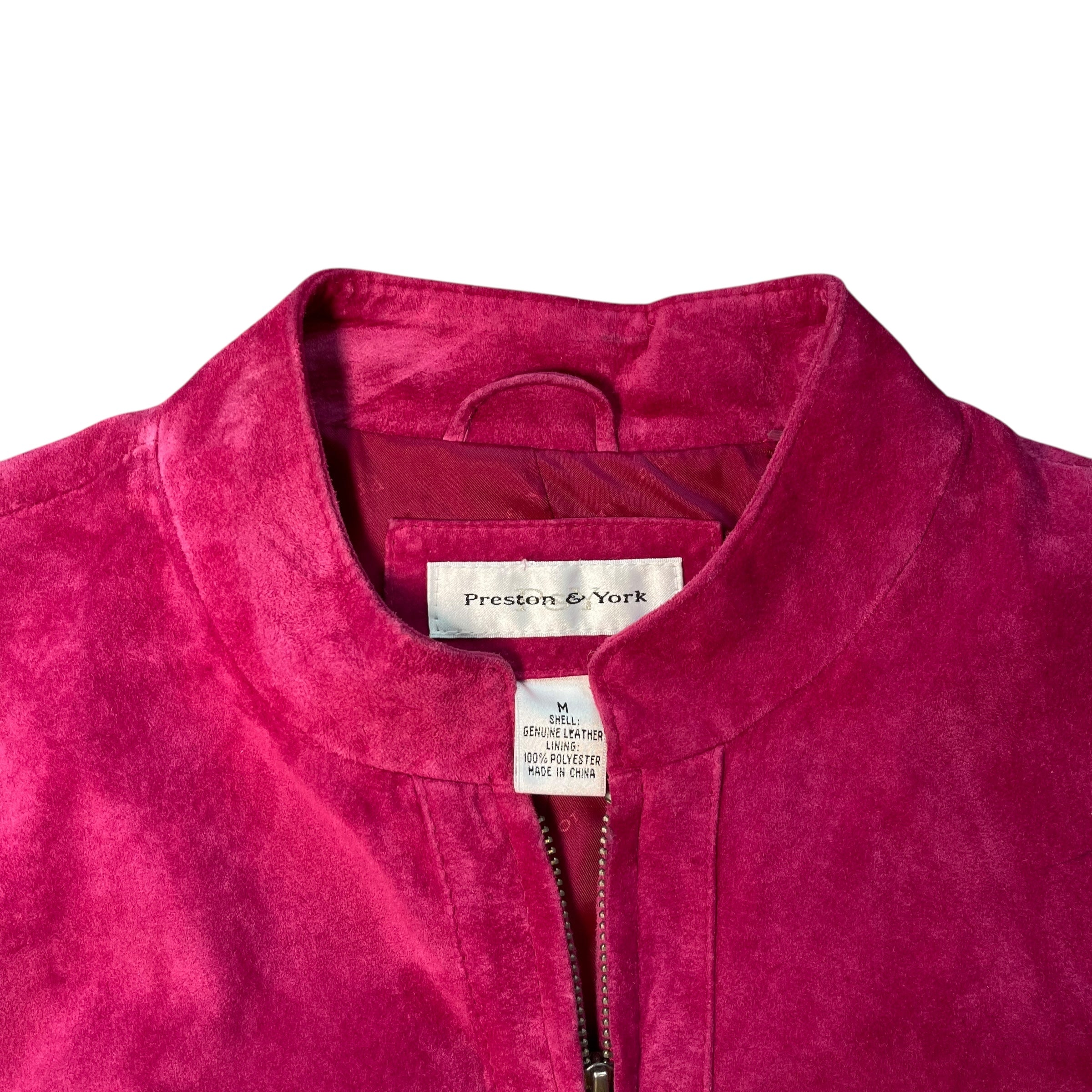 Y2K Preston & York Hot Pink Suede Jacket