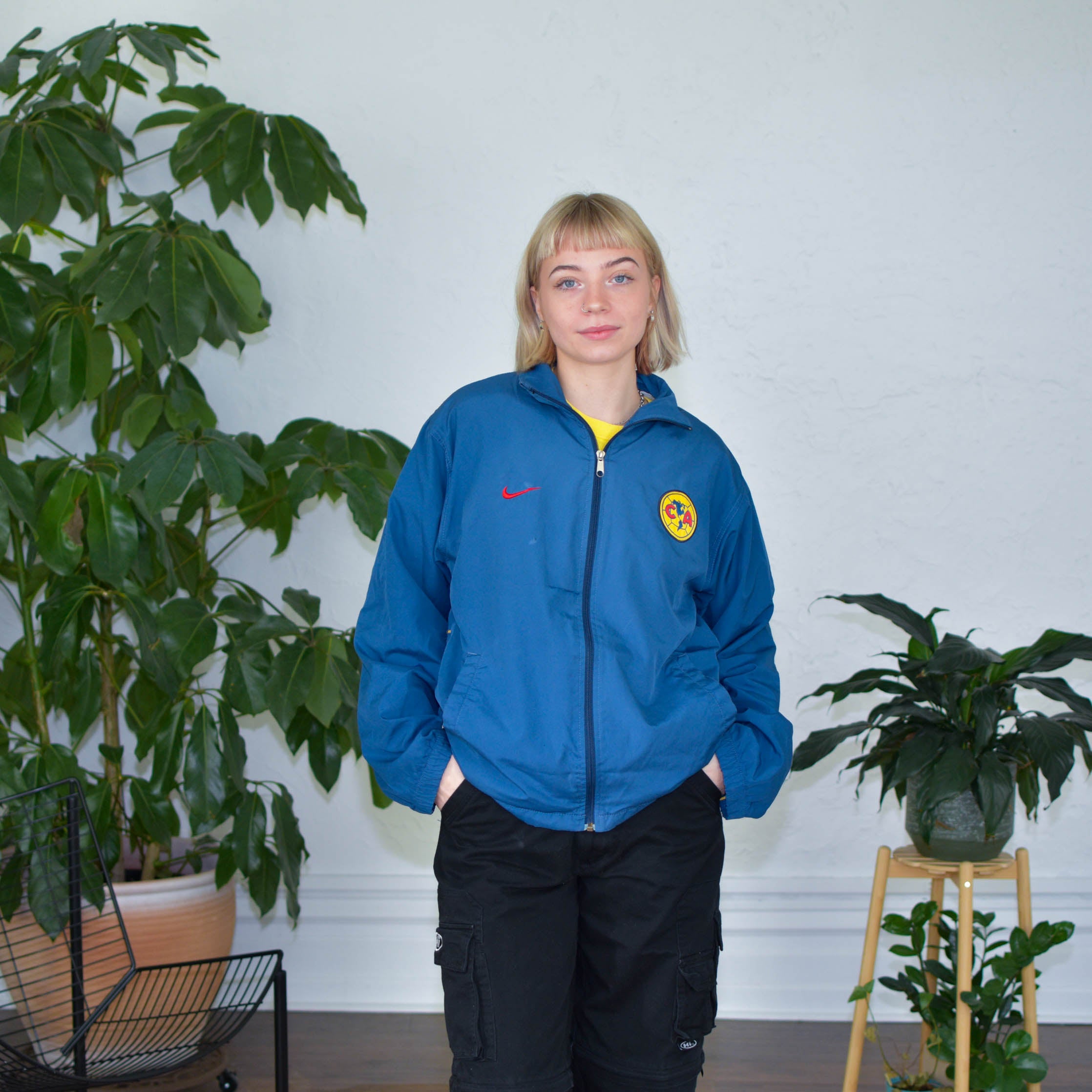 2000s Nike Club America Zip-Up Jacket (Blue)