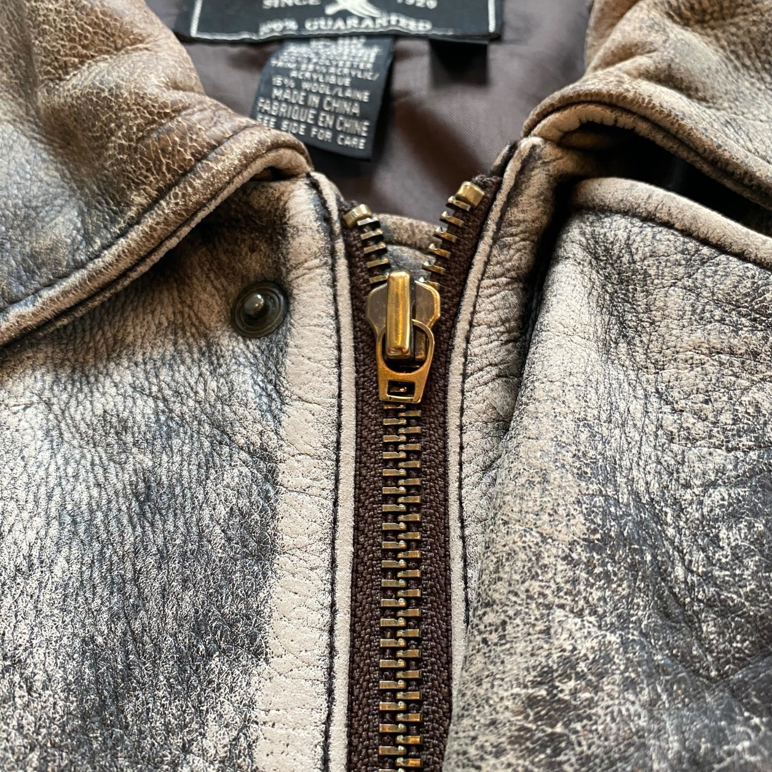 Vintage Eddie Bauer Worn Leather Jacket