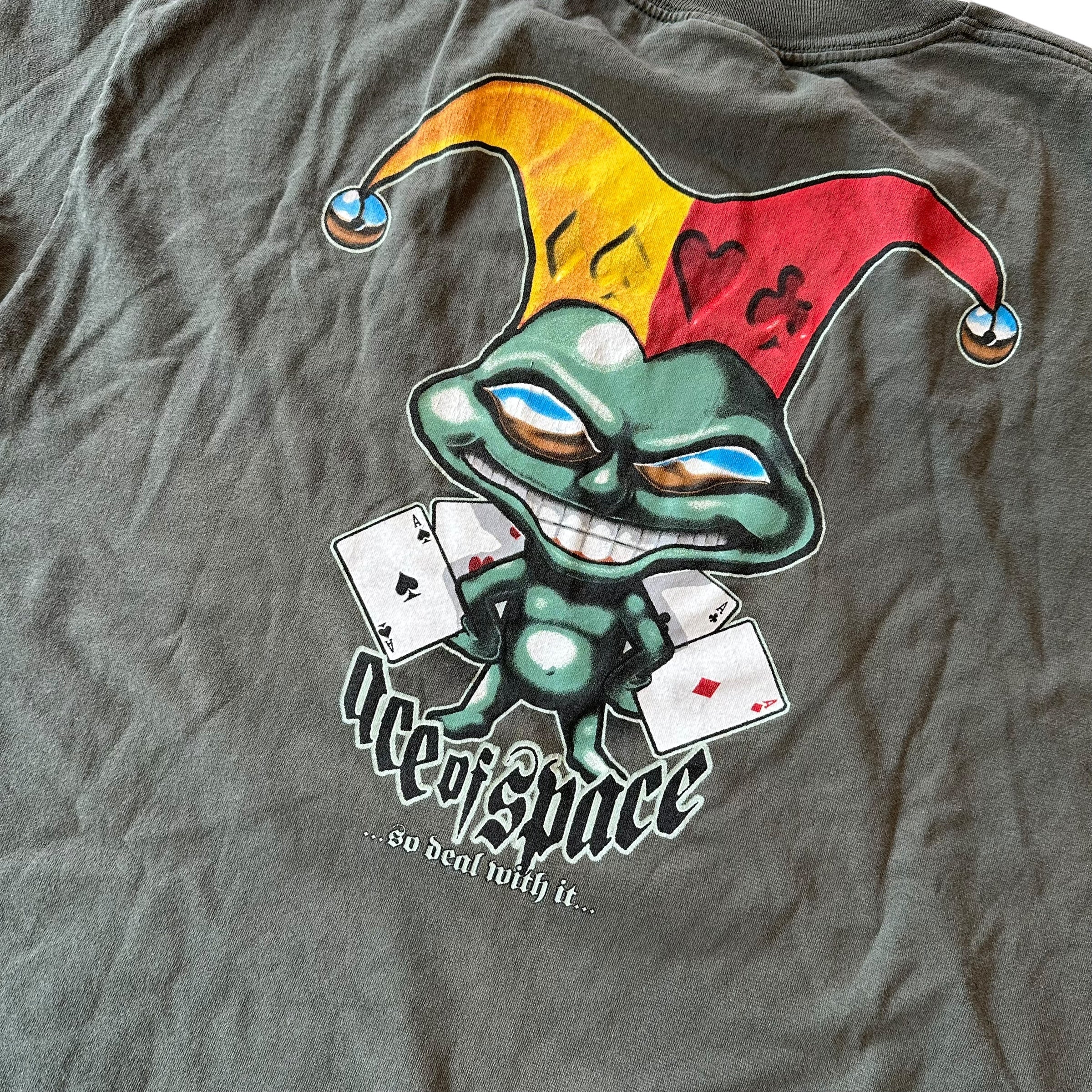 Y2k Green Utility ‘Ace of Space’ Graphic T-Shirt
