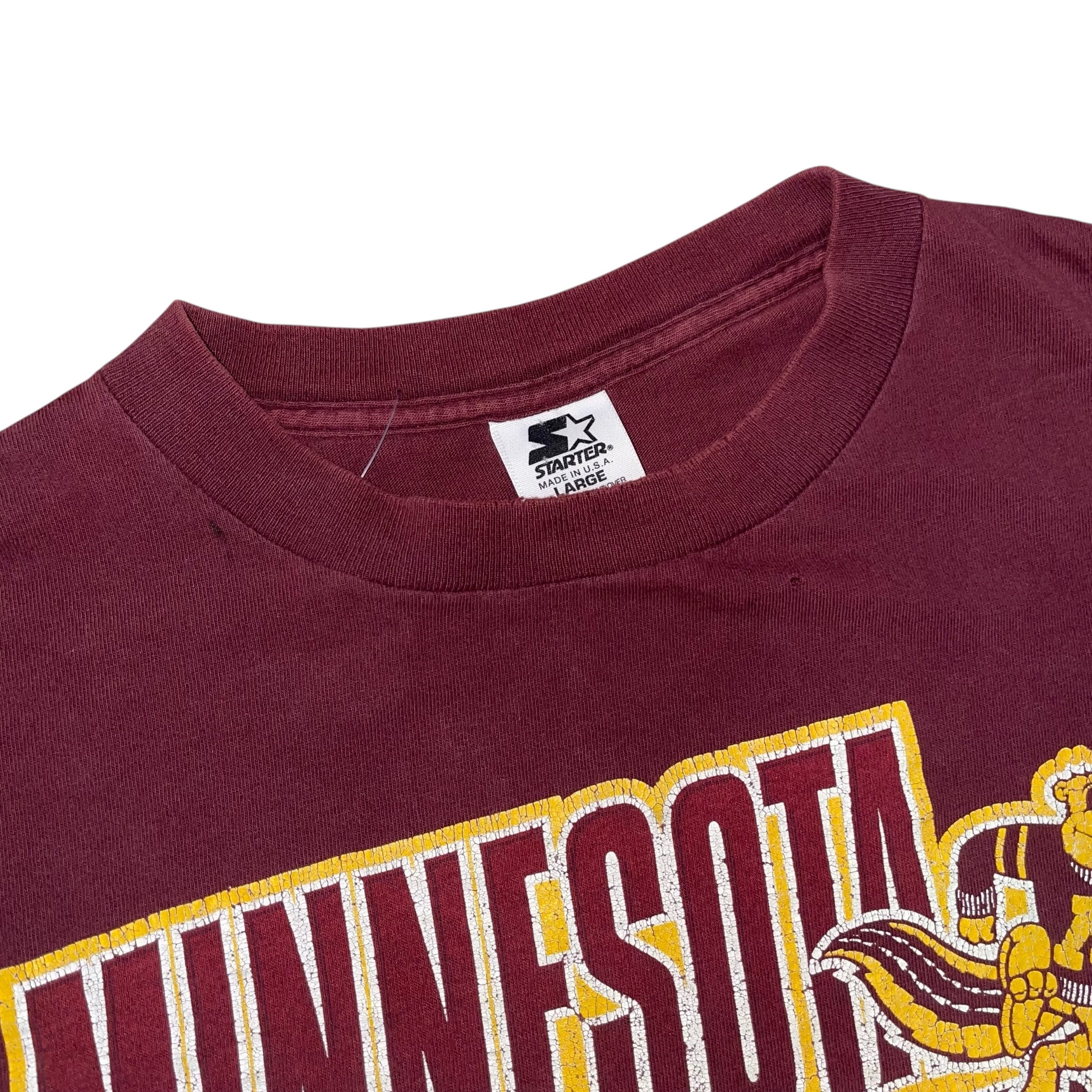 Vintage University of Minnesota Gophers Distressed Maroon Graph T-Shirt