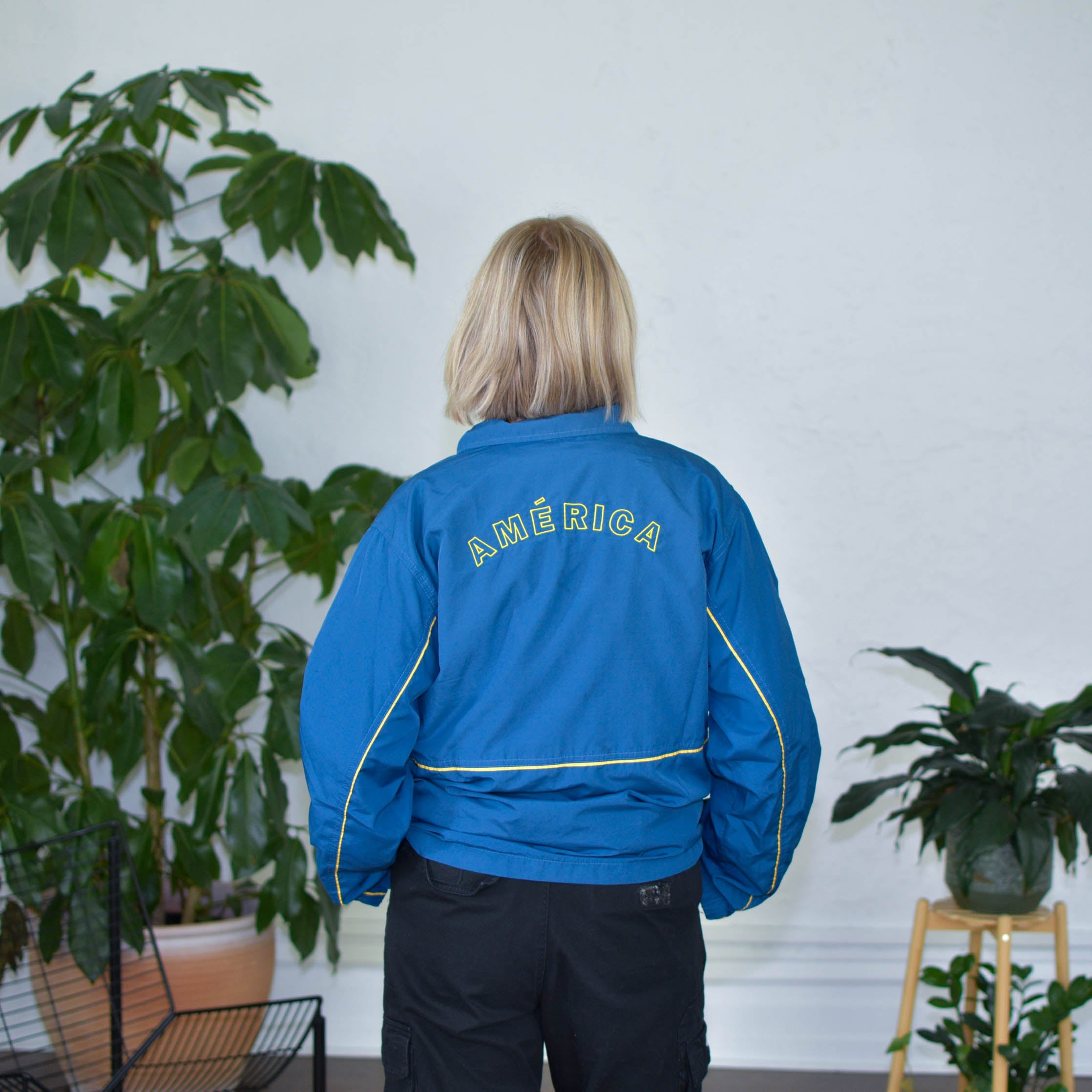 2000s Nike Club America Zip-Up Jacket (Blue)
