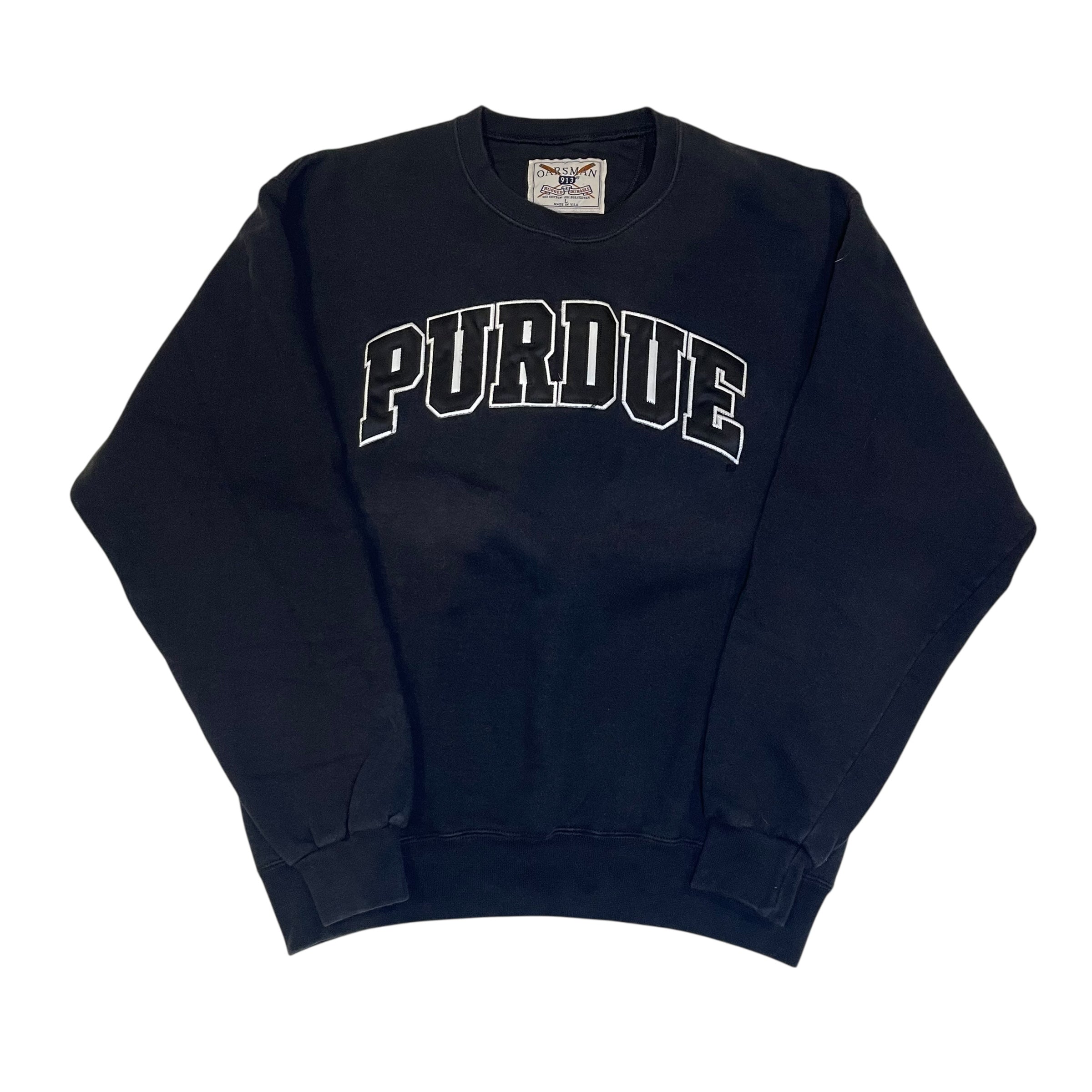 Vintage 90s Purdue University Black Crewneck