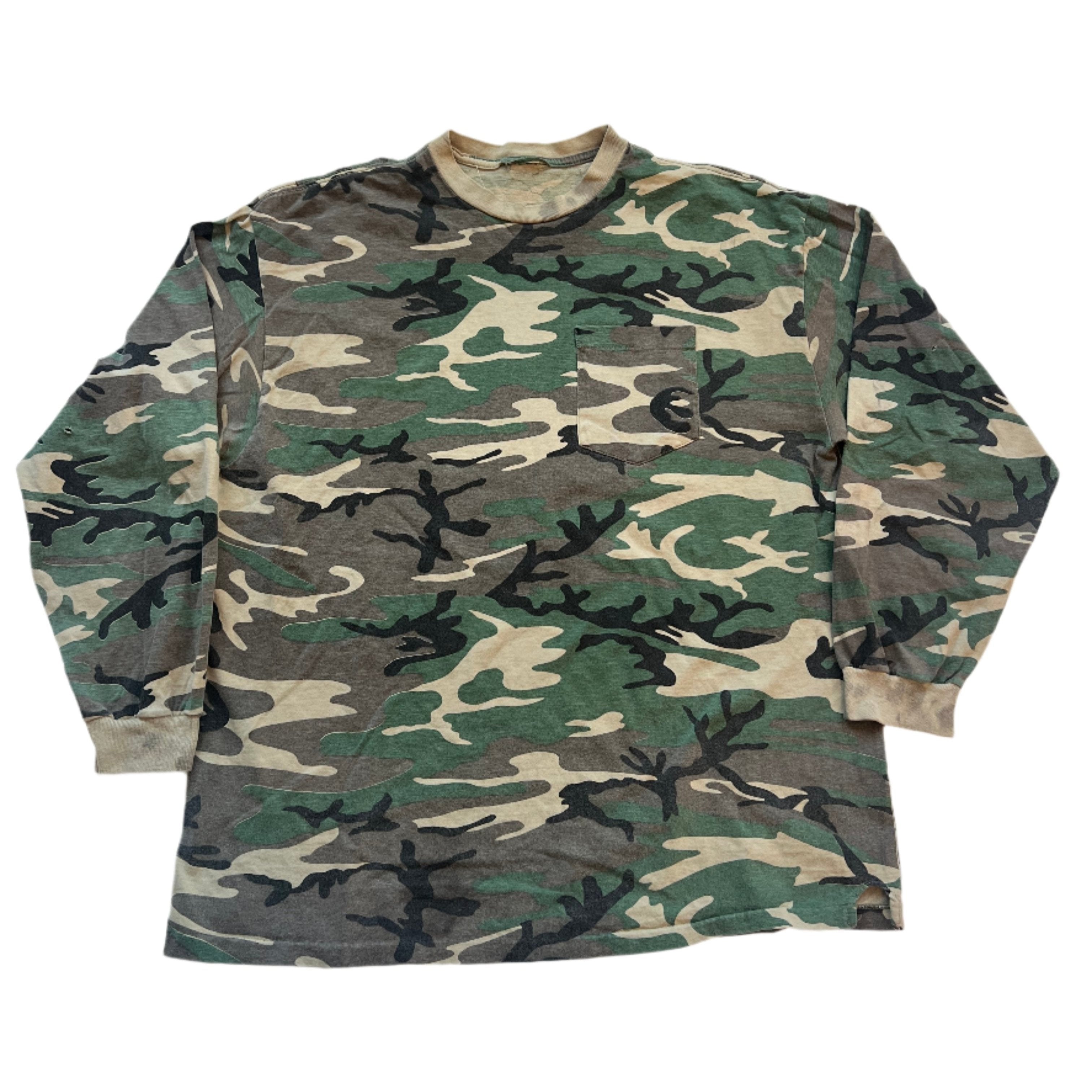 Vintage Army Camo Long Sleeve T-Shirt