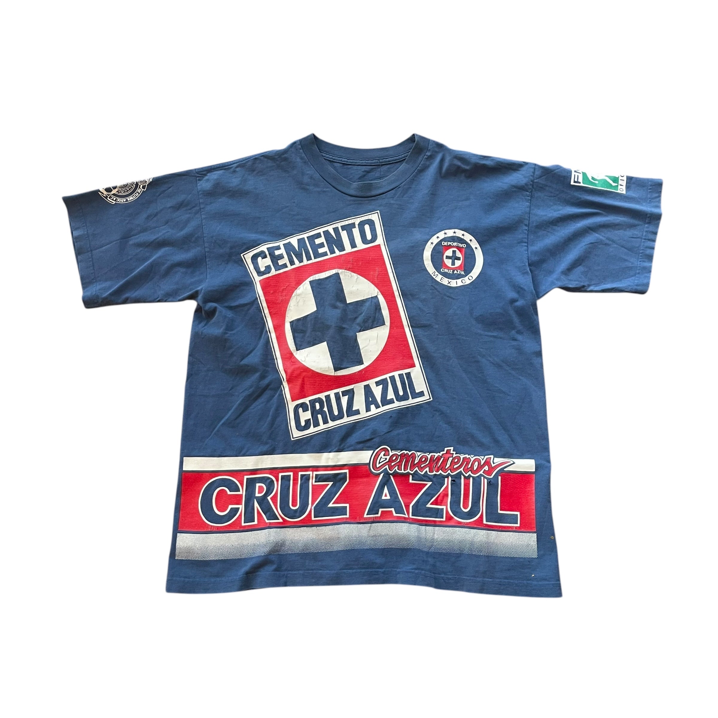 Vintage Cruz Azul AOP Graphic T-Shirt