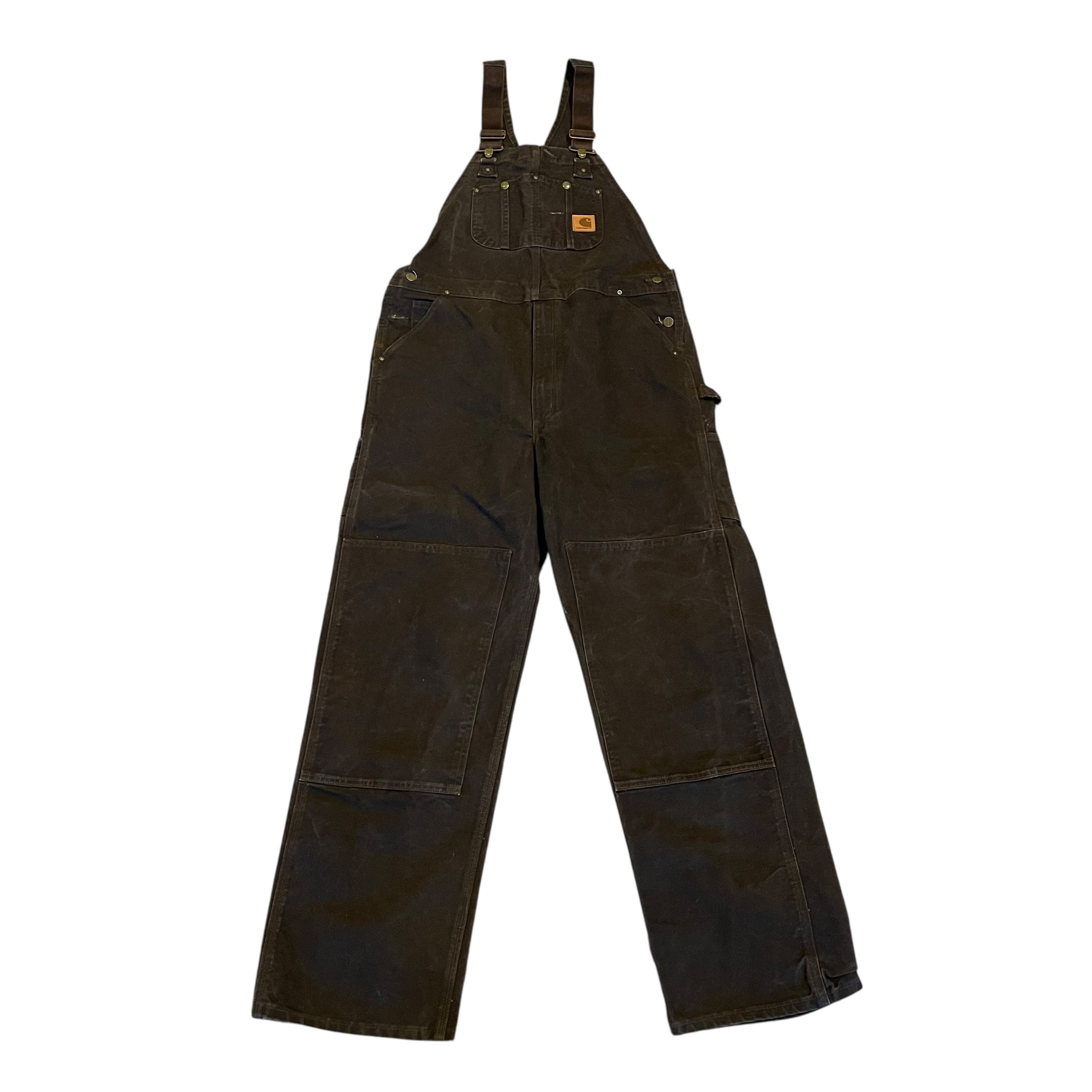 Vintage Carhartt Dark Brown Double Knee Overalls
